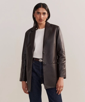 Refined Casual Leather Brooke Blazer