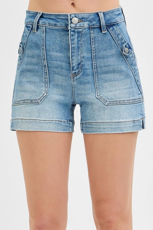 Henry High Rise Patched Pocket Shorts S-XL Business Meeting