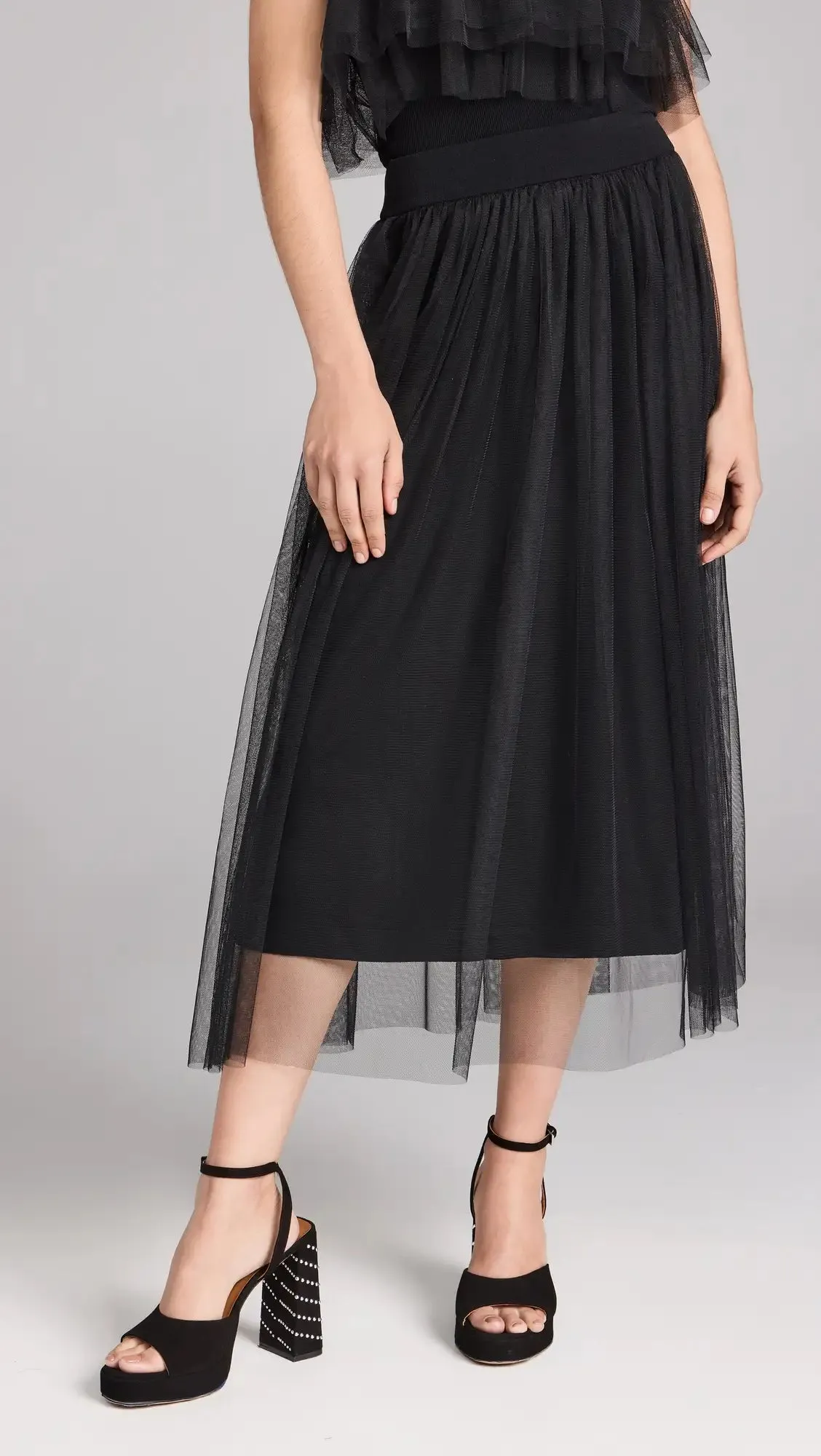 Autumn Cashmere Gathered Skirt with Tulle ComfortFit Cotton comfort