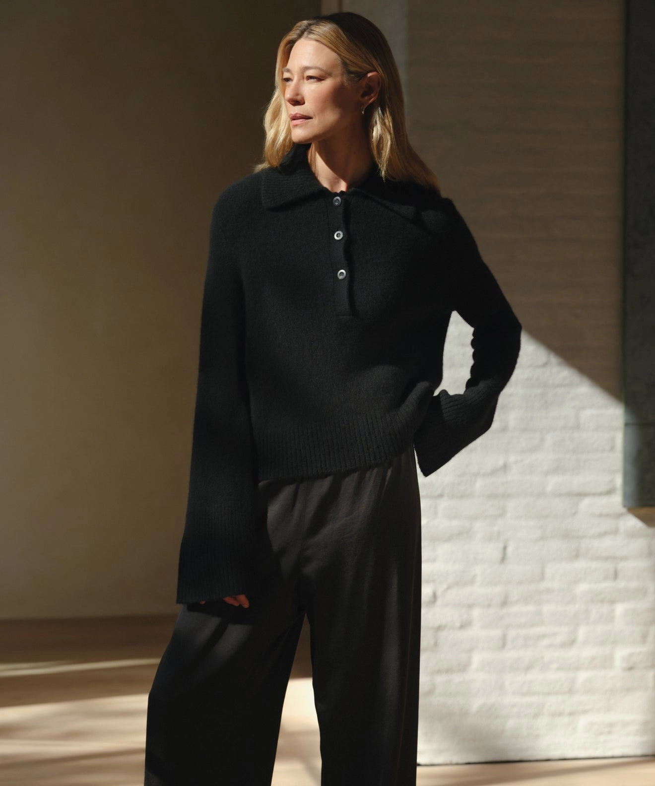 Thermal Insulation Durable Weave Cashmere Stevie Polo