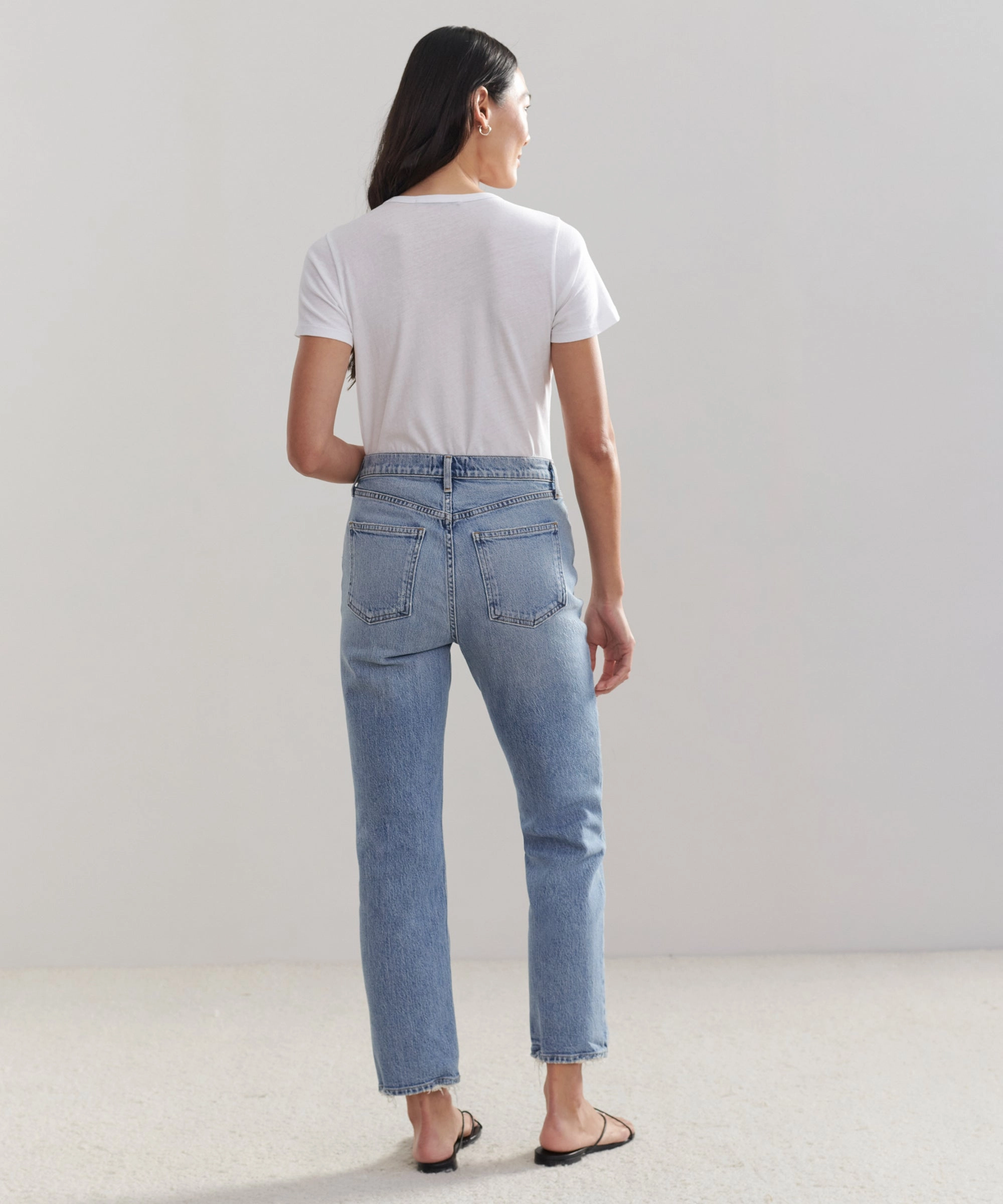 Comfy Material Comfortable Layering High Rise Stovepipe Jean
