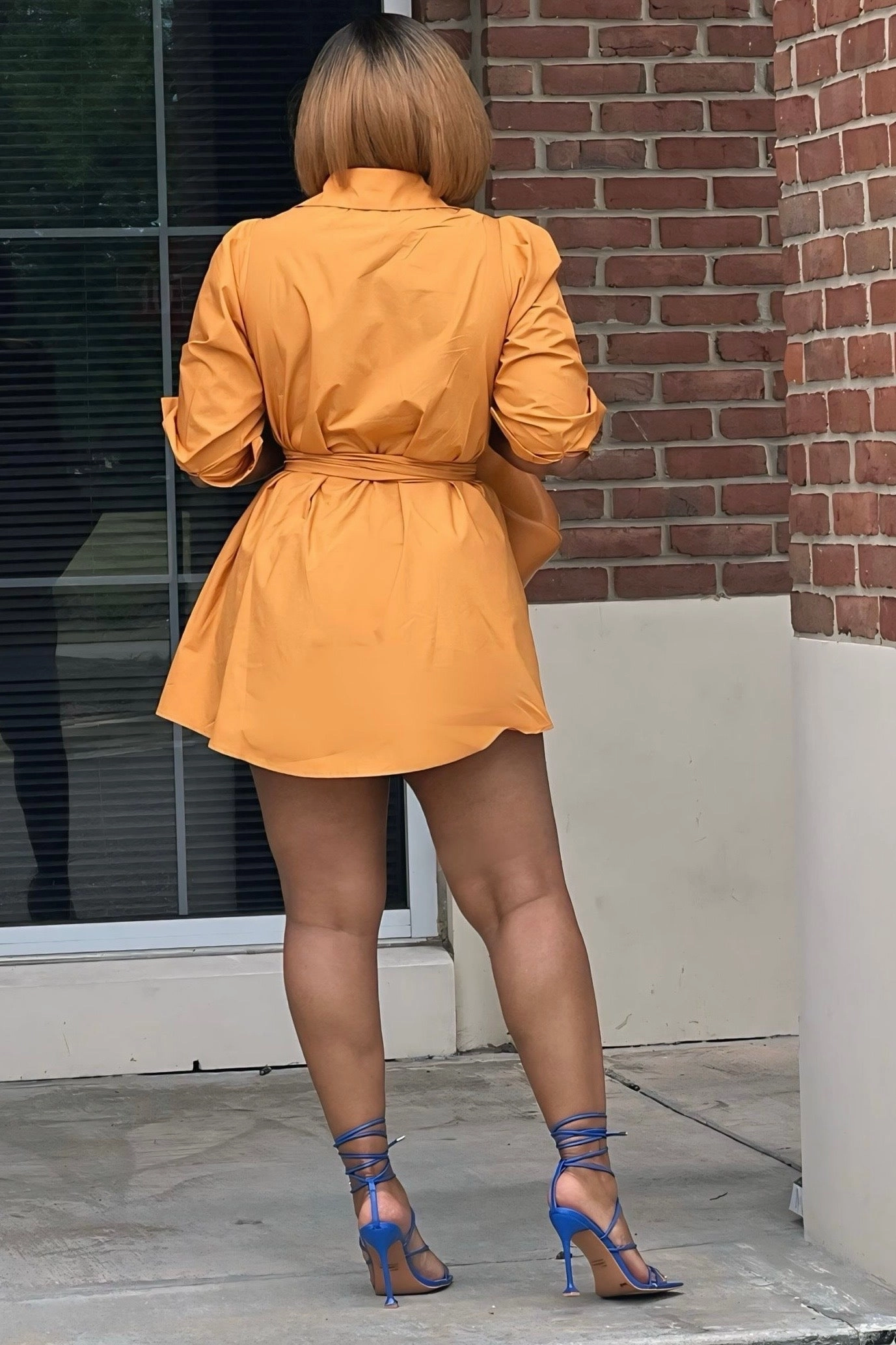 The Power Move Shirt Dress-Apricot Calm Style Minimal Comfort