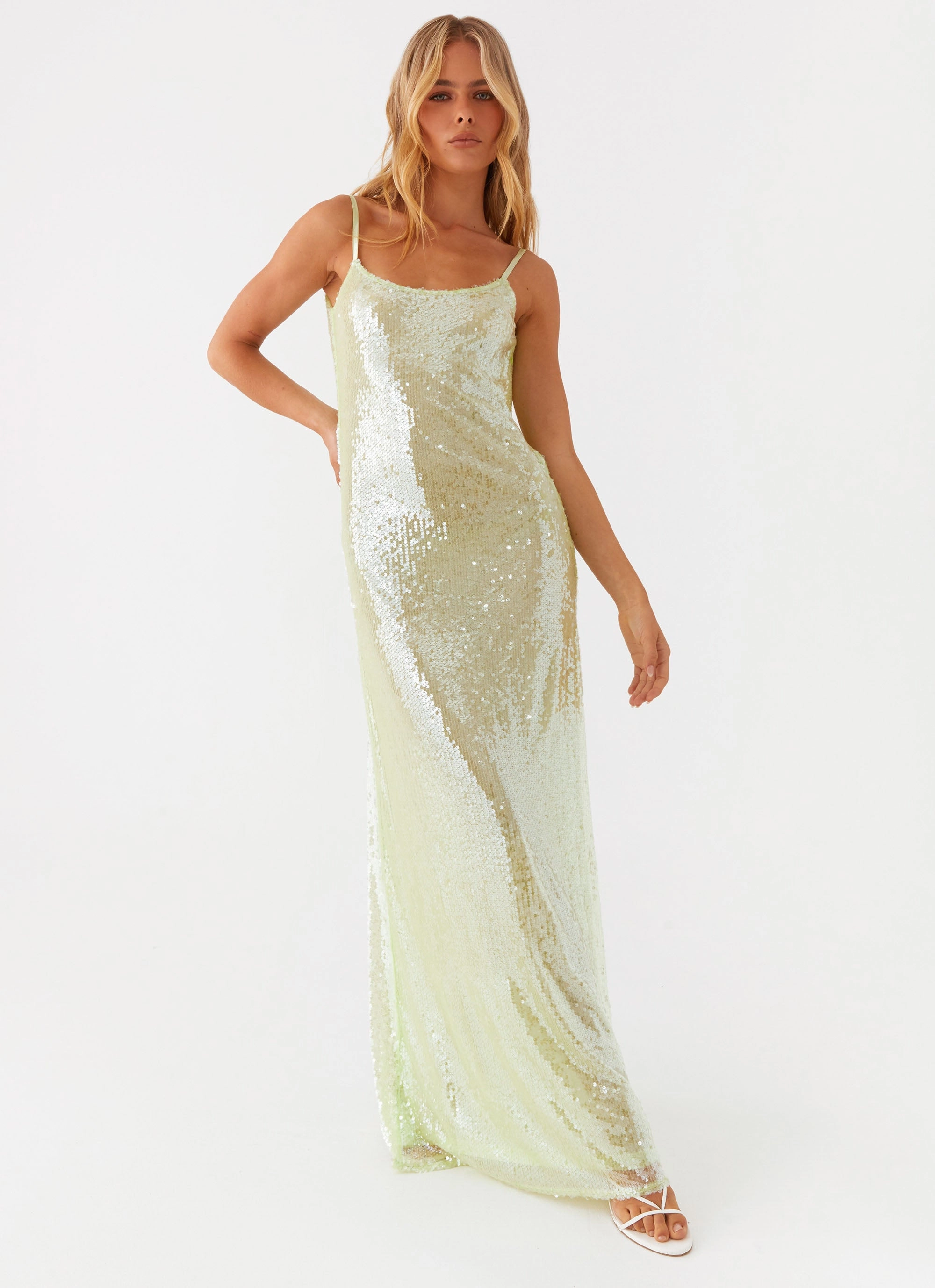 Higher Level Sequin Maxi Dress - Mint Effortless Pair