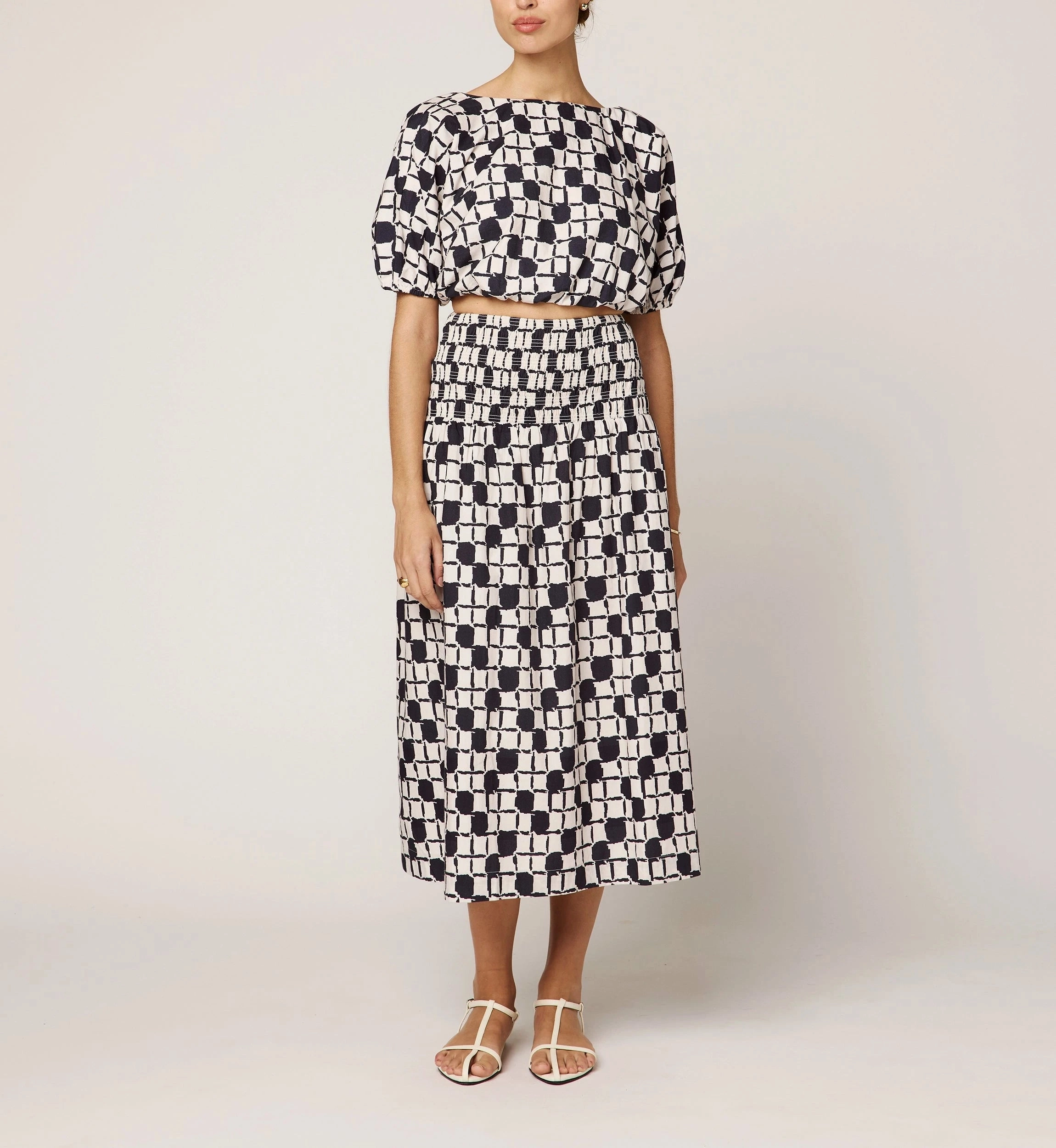 Two Tone Texture Effect Helena Top | San Marino