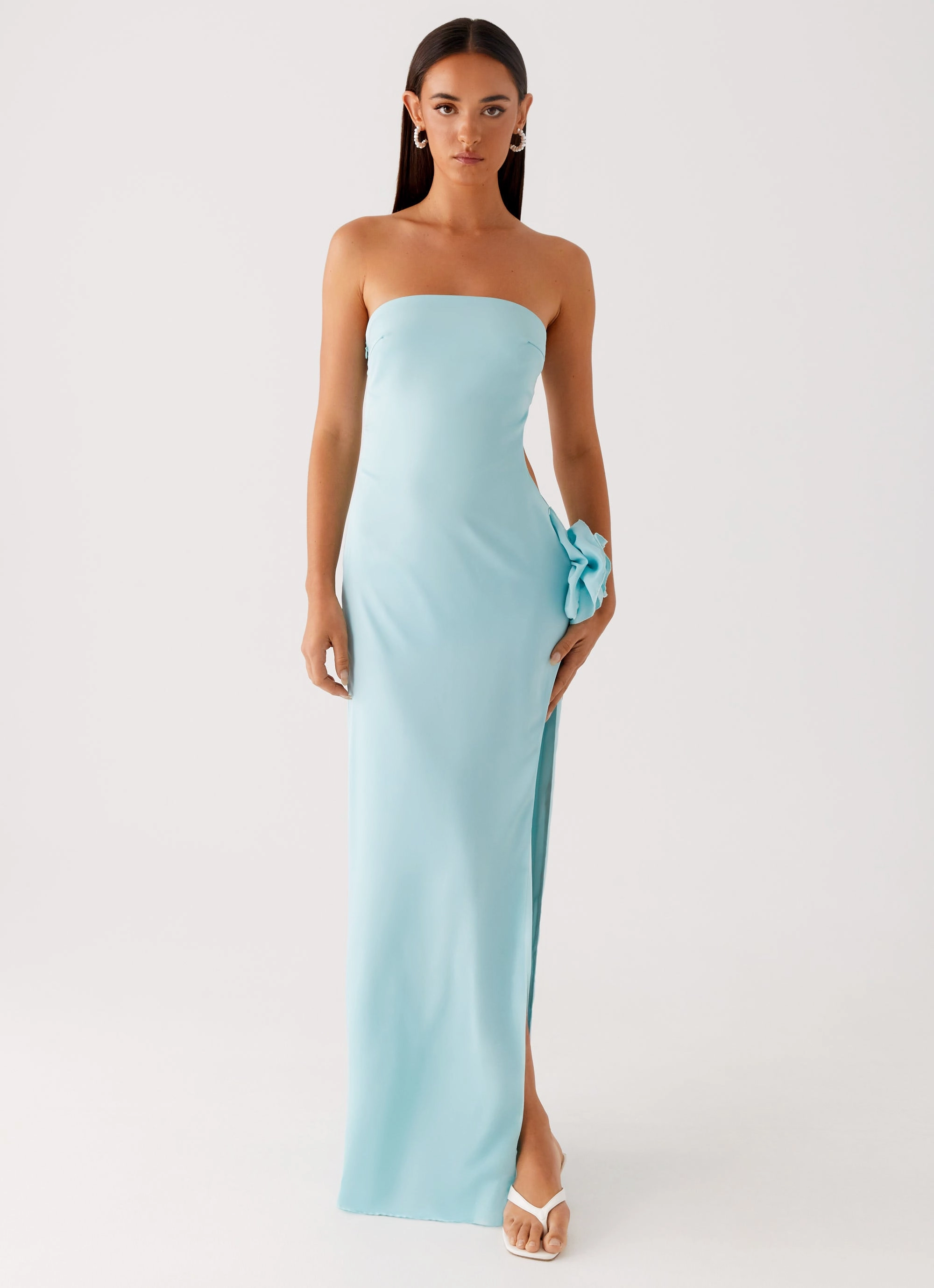 Versatile Piece Fenway Strapless Maxi Dress - Mint