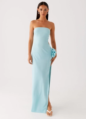 Versatile Piece Fenway Strapless Maxi Dress - Mint