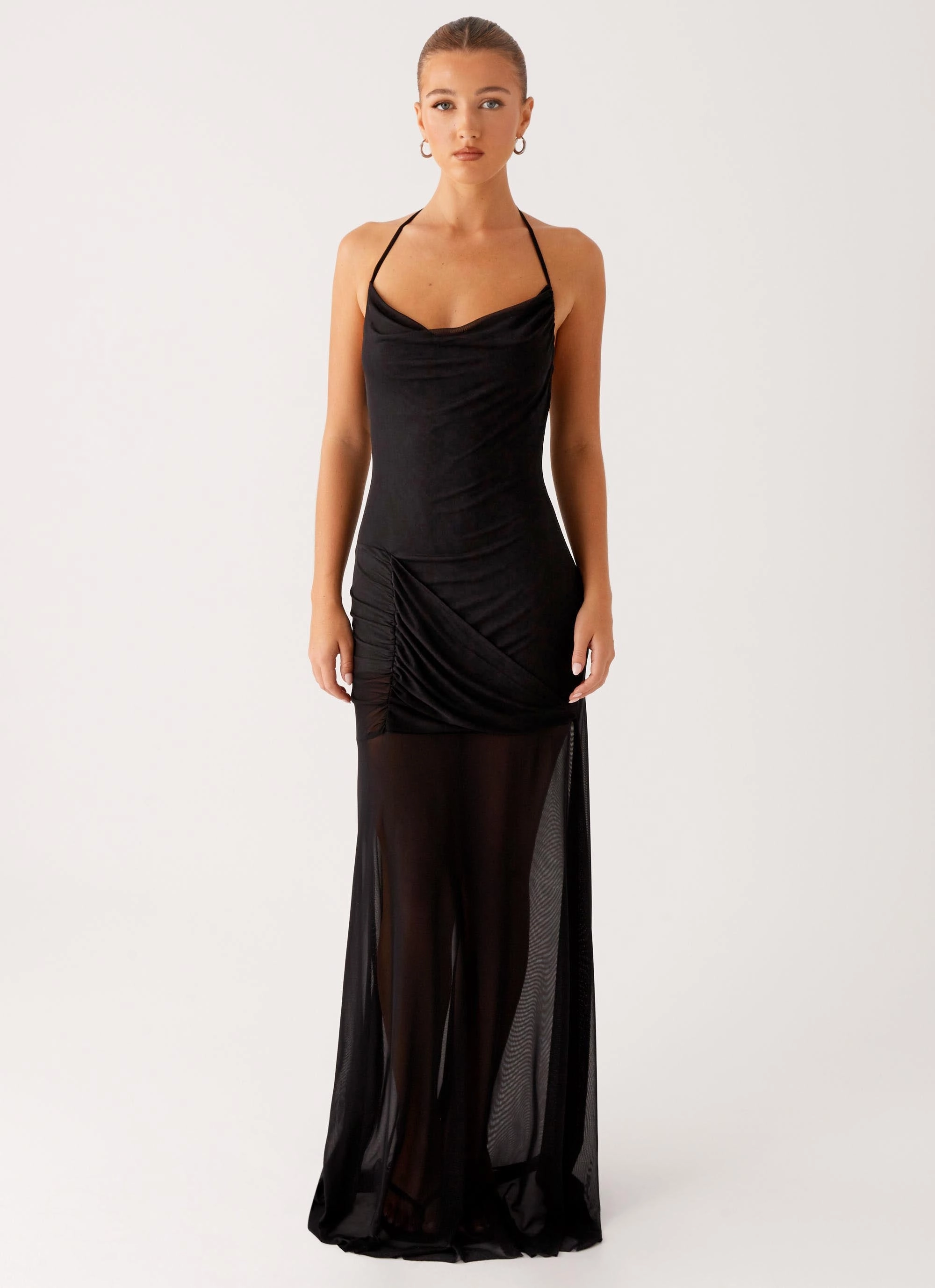 Mckinley Maxi Dress - Black Vibrant Design