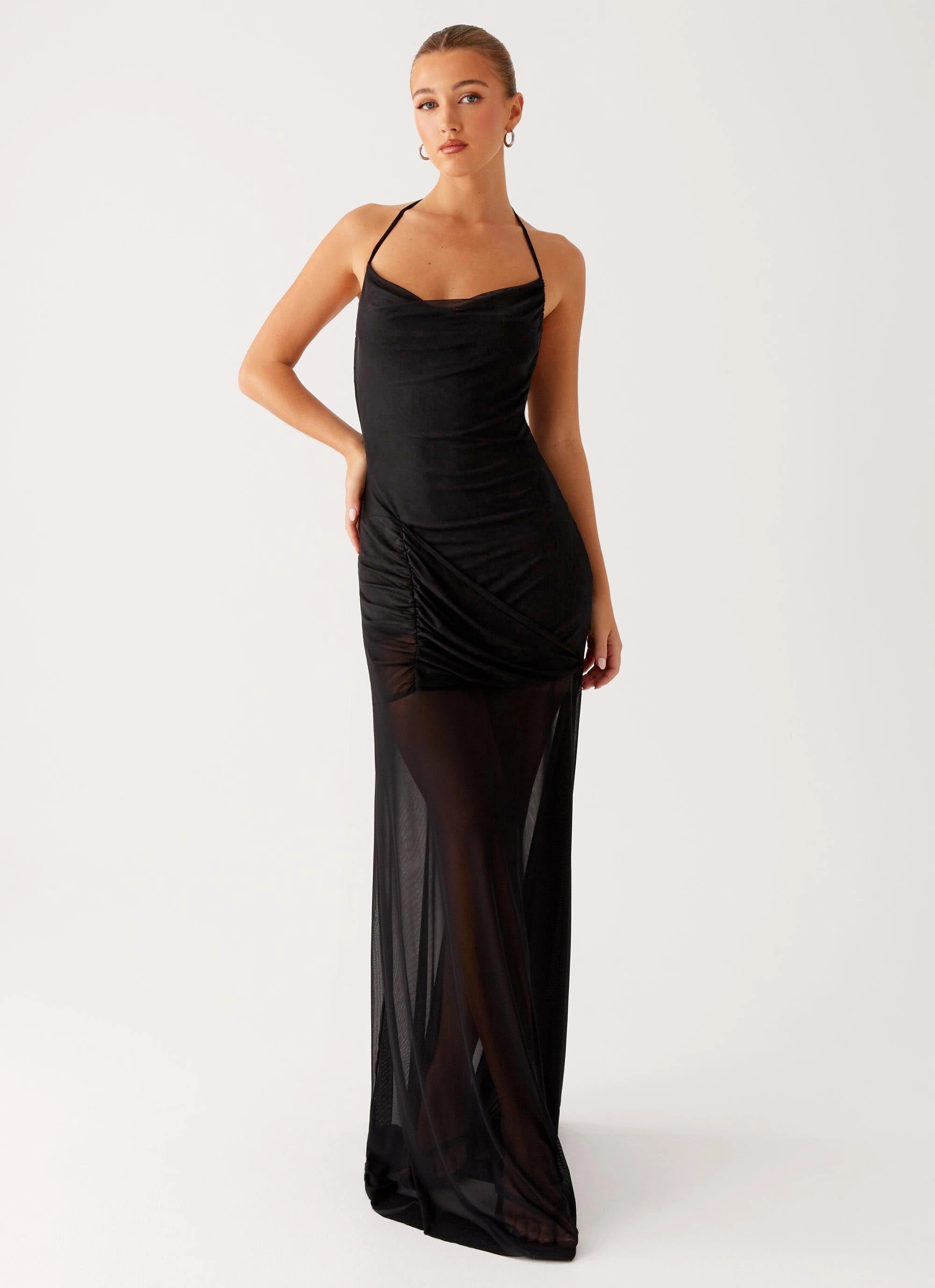 Mckinley Maxi Dress - Black Heart Glow