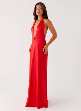 Idol Maxi Dress - Red Playful touch Ready Glow