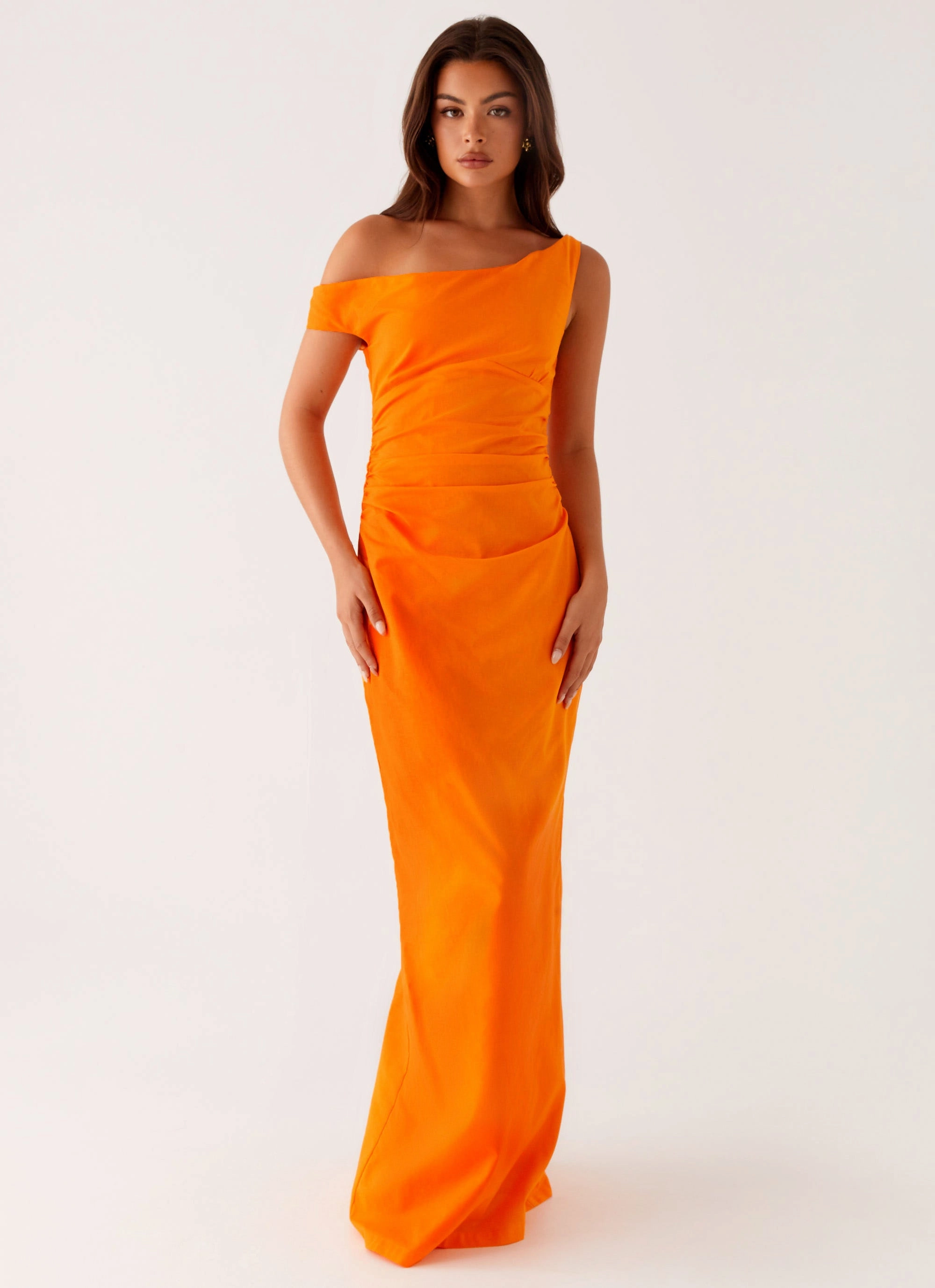 Ignite Maxi Dress - Orange Artistic Shape Trendy Appeal