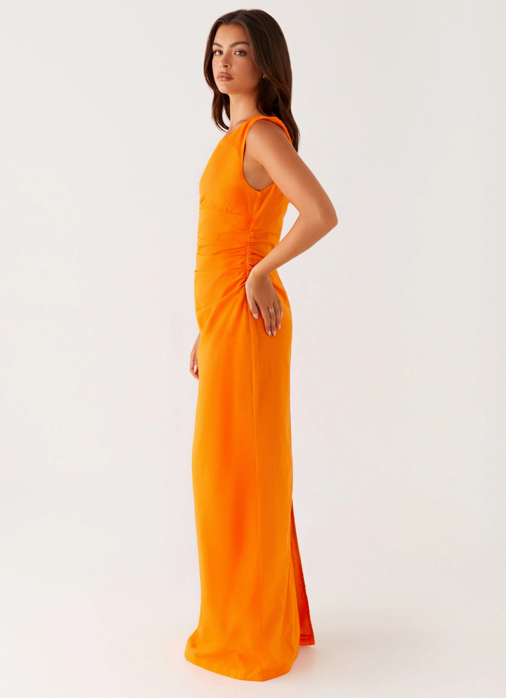 Winter-Season Ignite Maxi Dress - Orange