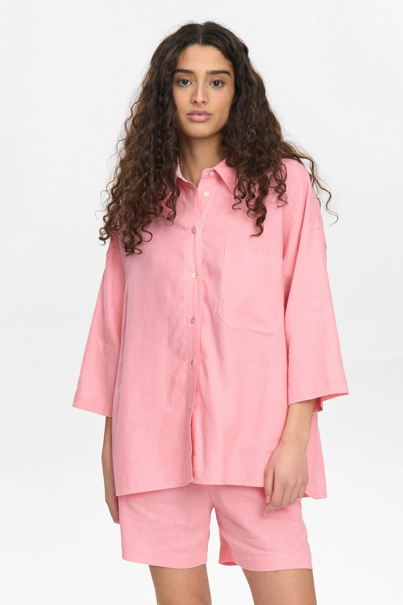 NUYNGVA SHIRT - Flamingo Pink Circular Knit Technique