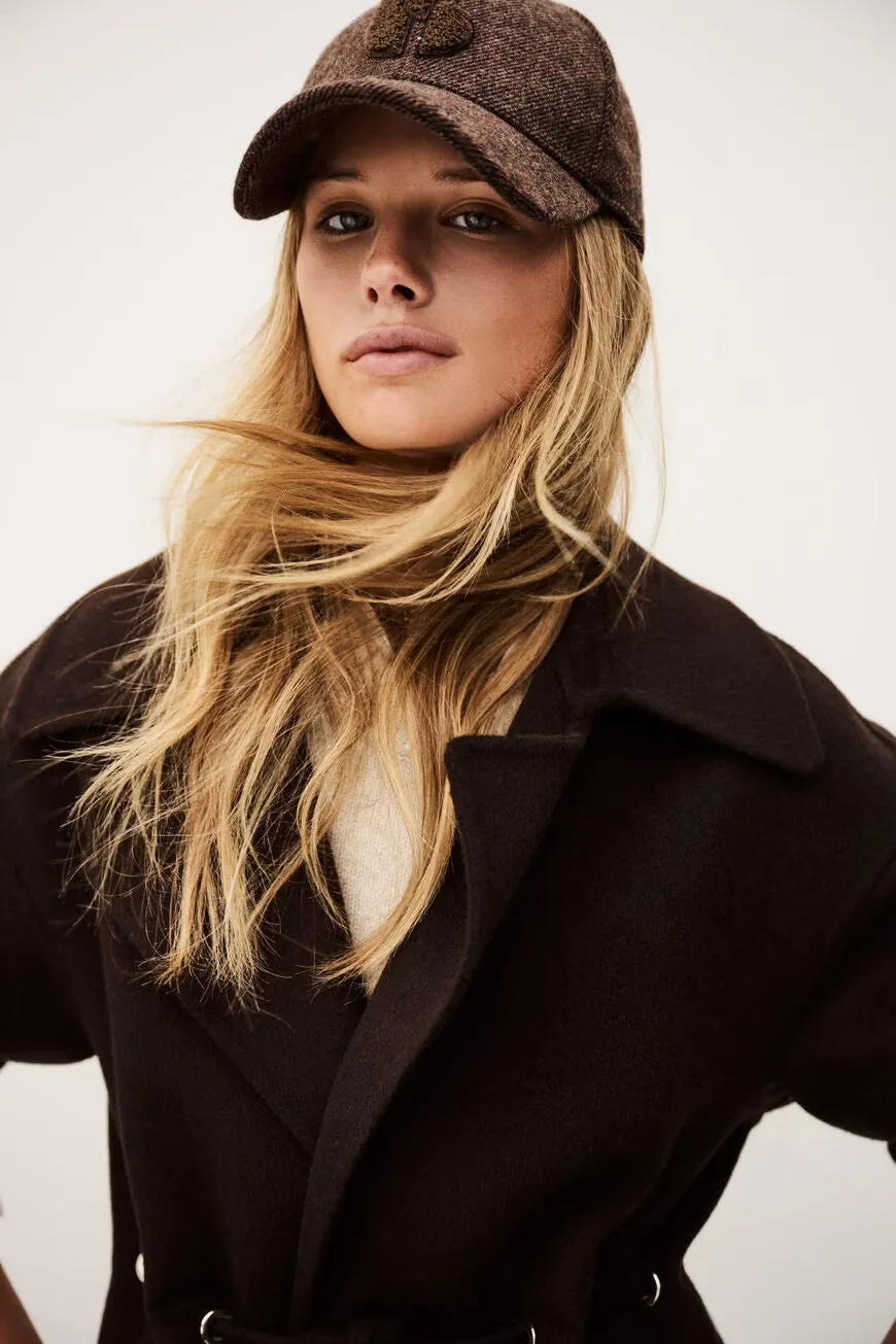 ba&sh Kate Midi Coat Sleek Layer Look Odor Resistant Finish