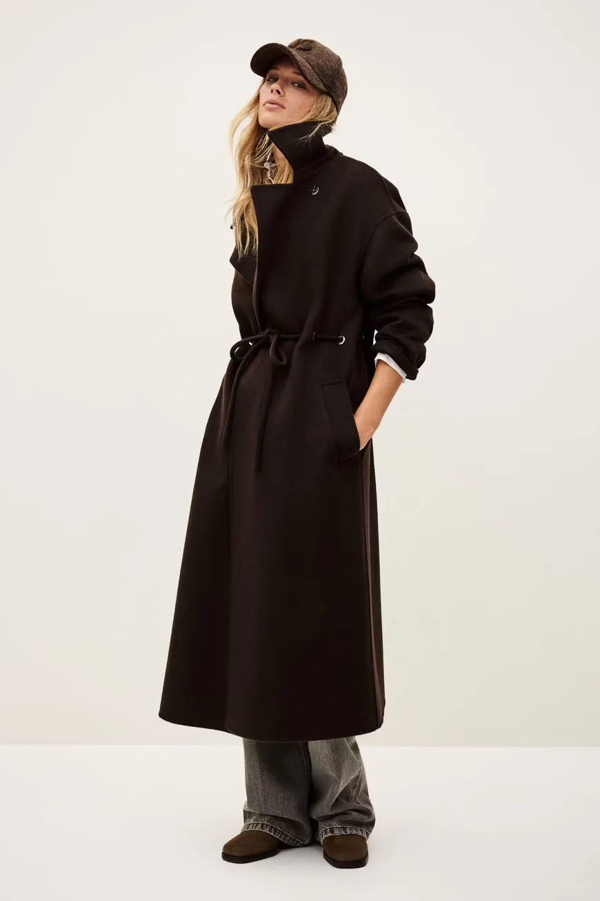 ba&sh Kate Midi Coat AdjustableDrawstring