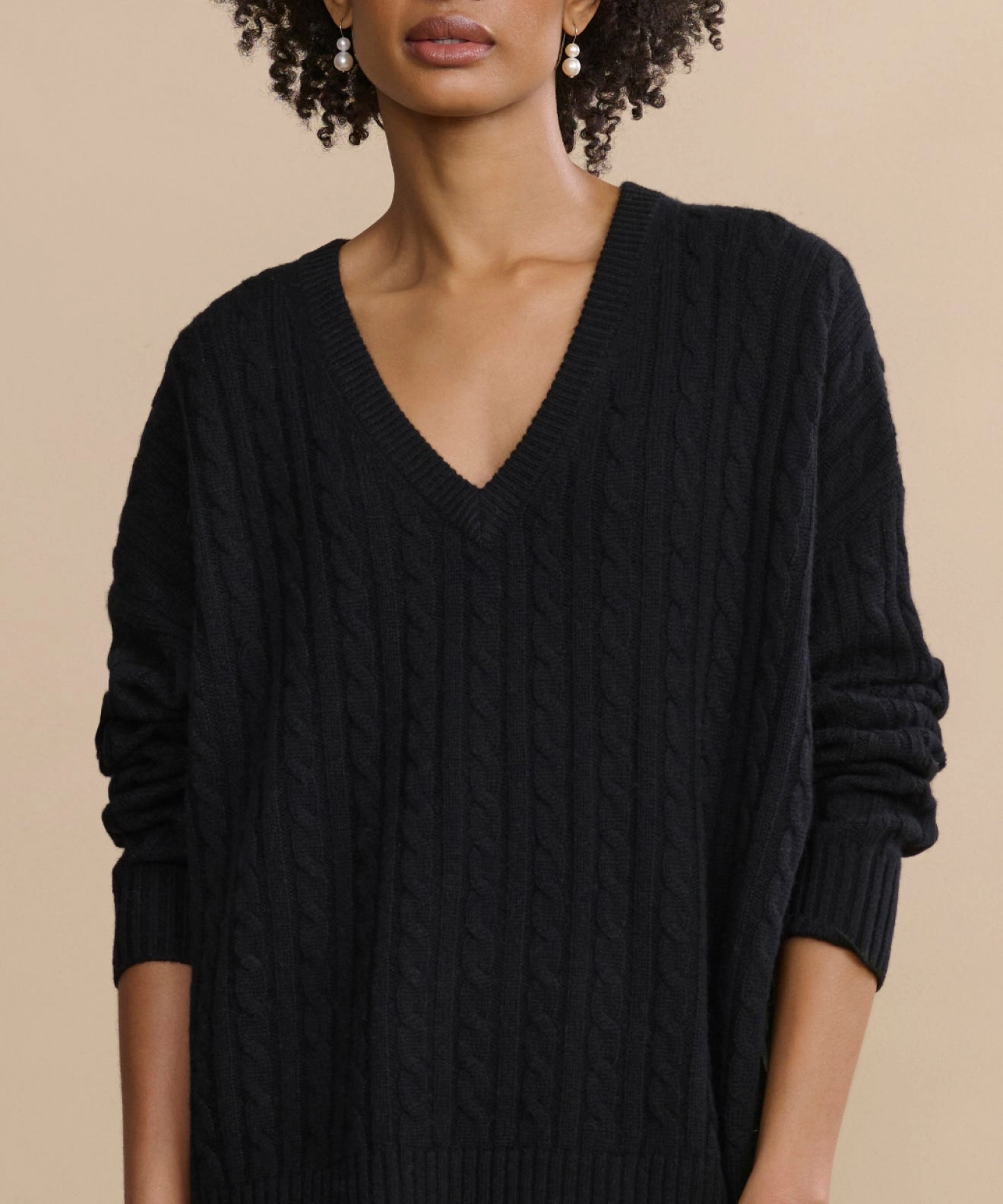Nell V-Neck Sweater Stay Cool Technology Elasticated Trim