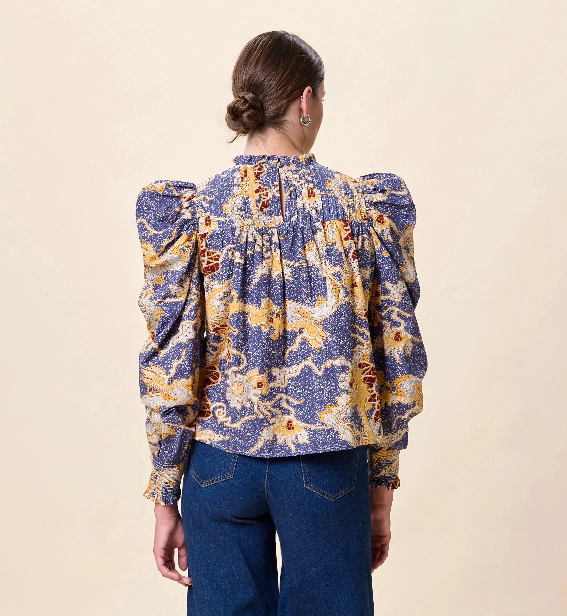 Odor Resistant Material Irina Blouse | Blue Castello