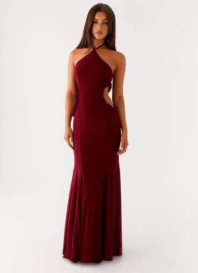 Modern Layering Global Style Jemima Maxi Dress - Raspberry Wine