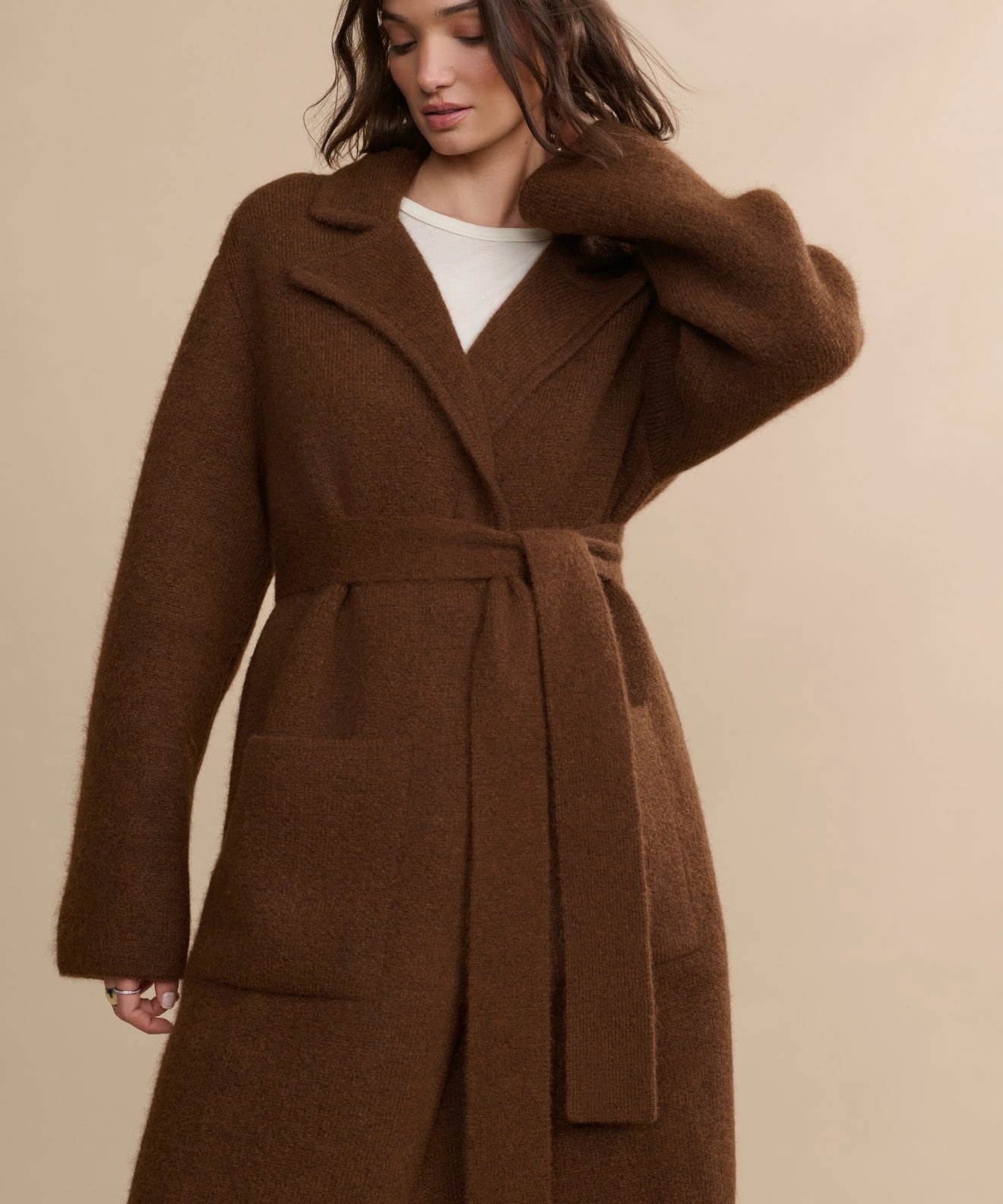 Zippered Vents Simple Layers Jessica Sweater Coat