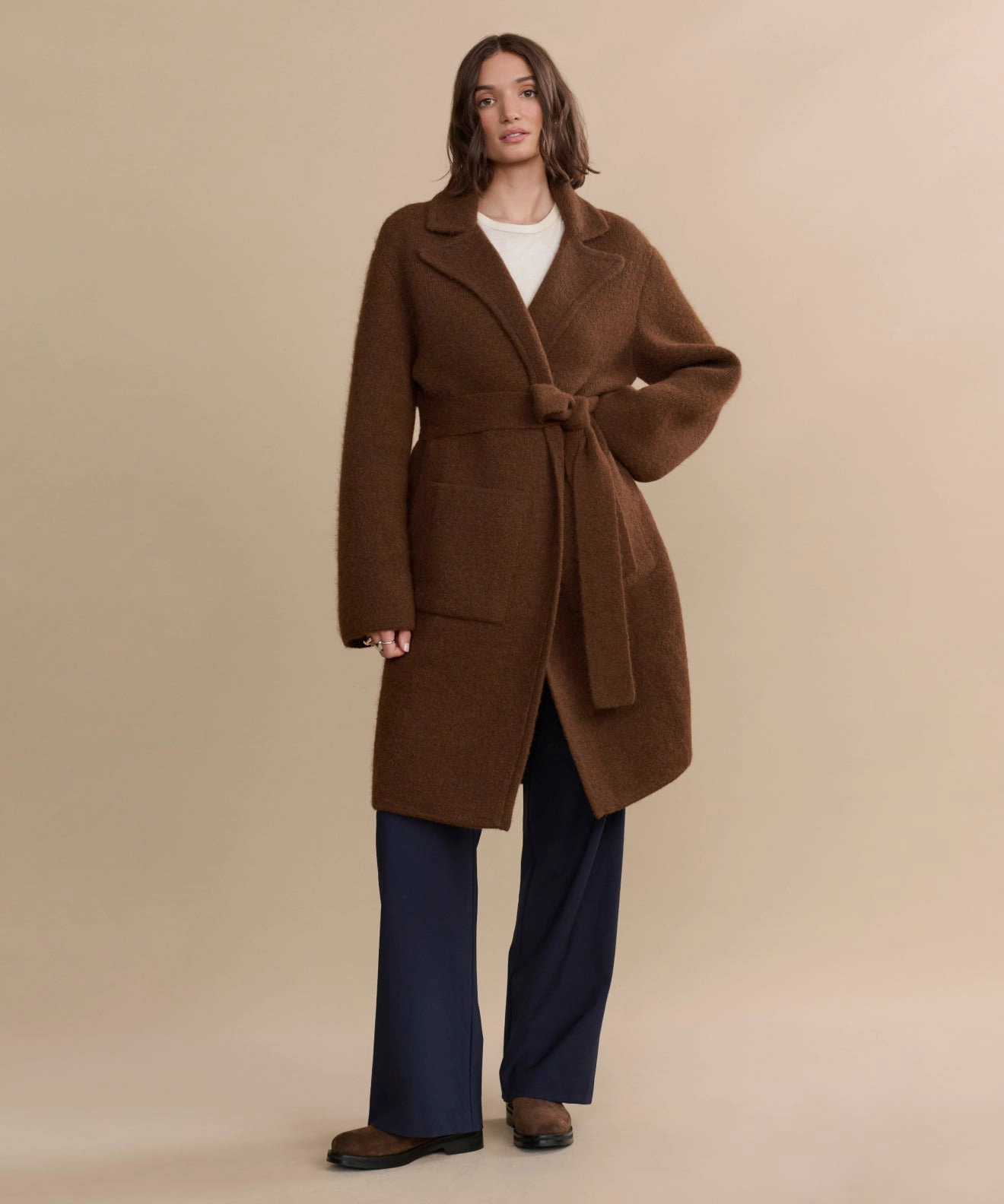 Jessica Sweater Coat High Collar Windguard