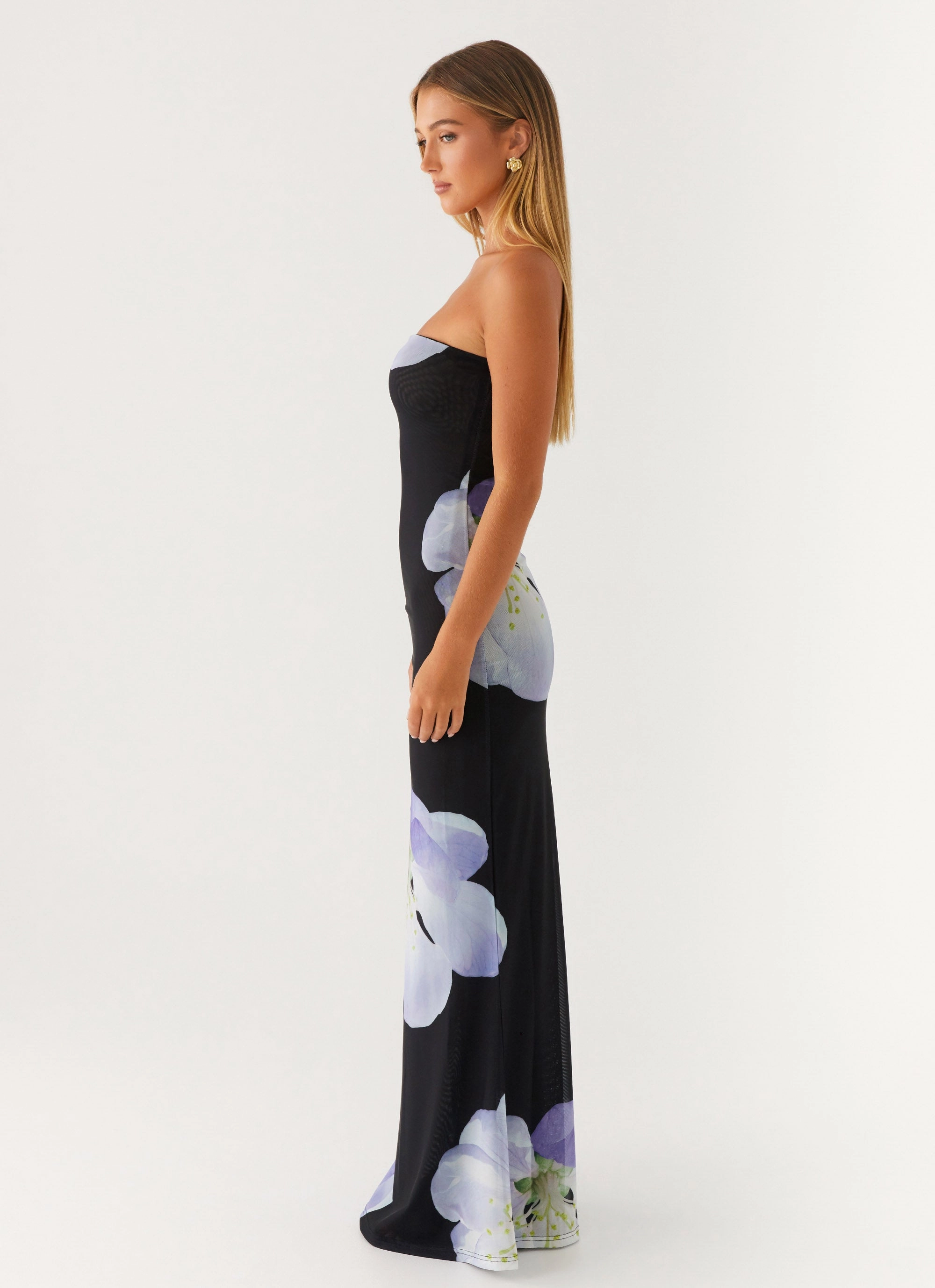 Festive Wear Silky Finish Jorja Maxi Dress - Flower Print