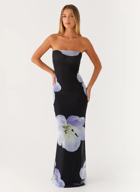 Jorja Maxi Dress - Flower Print Flattering Design Chill Wear