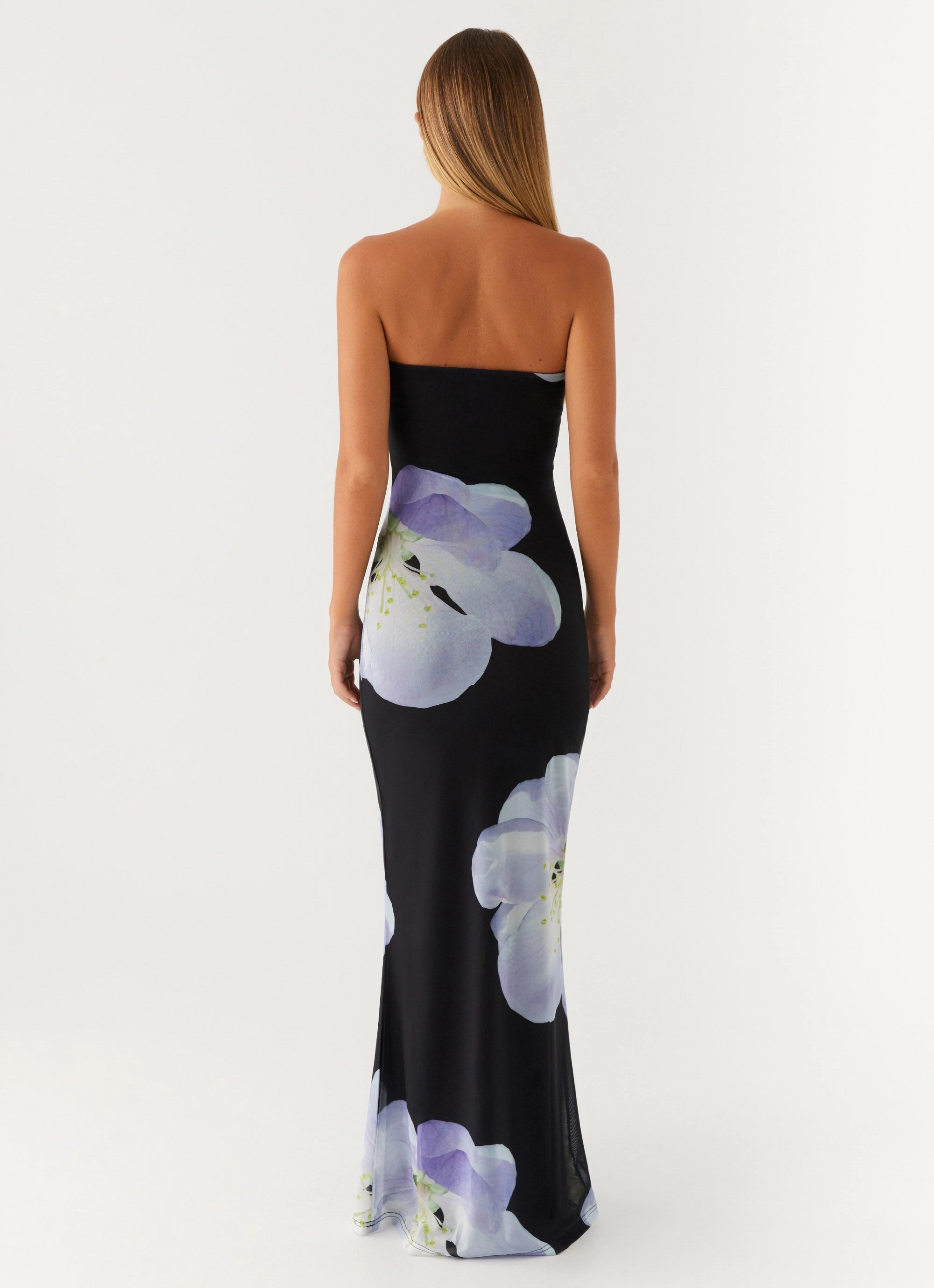 Jorja Maxi Dress - Flower Print Sunset Scene Sophisticated Design