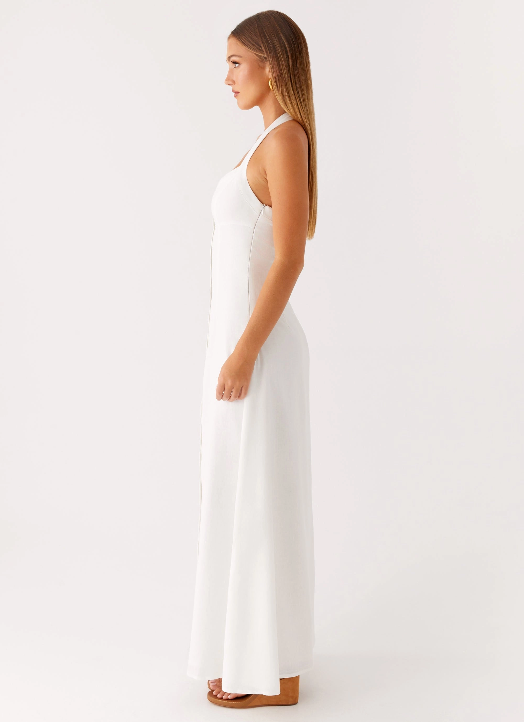 Confident Touch Relaxed-fit gown Jovanni Maxi Dress - White