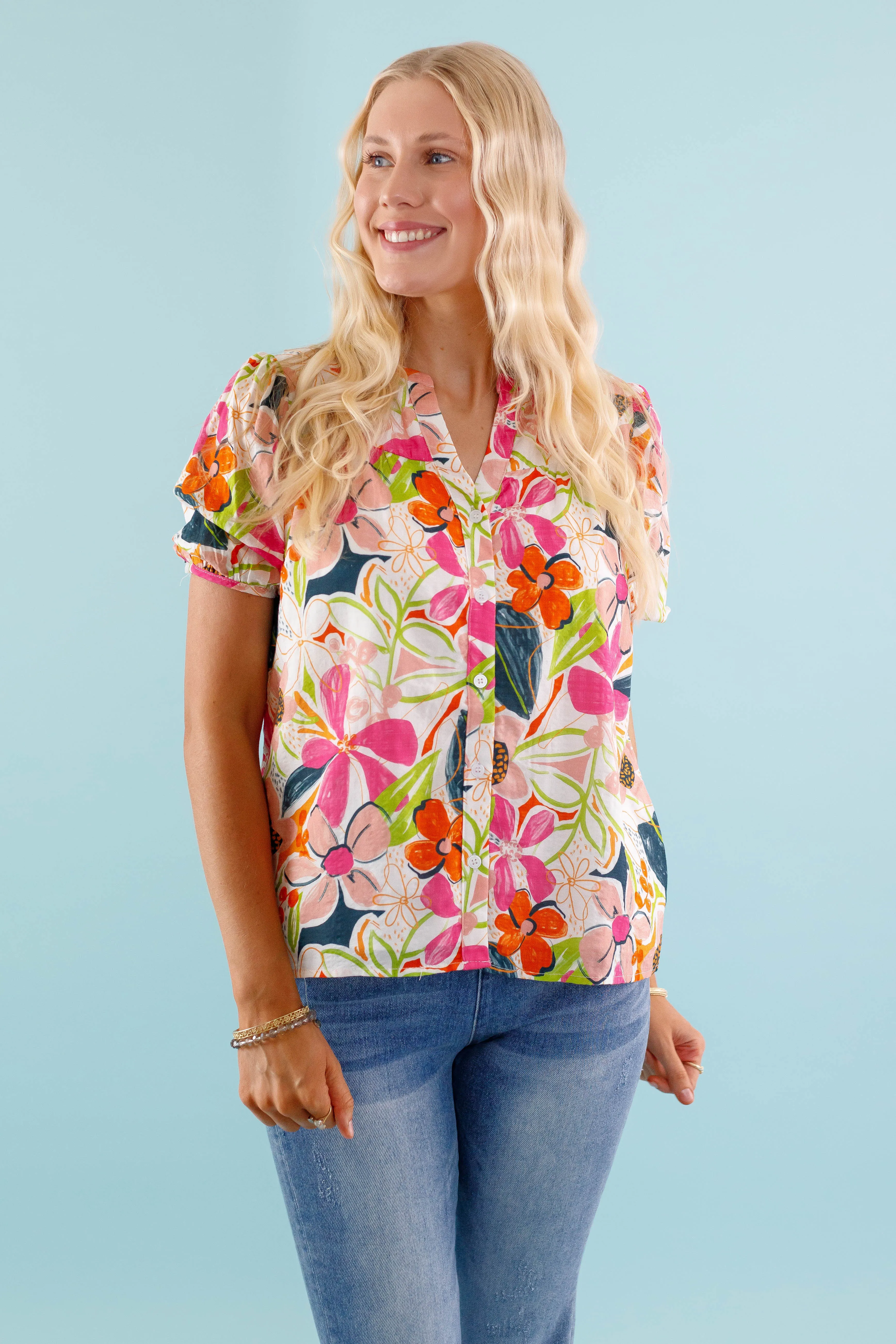 Sporty Style Jump Right In Blouse