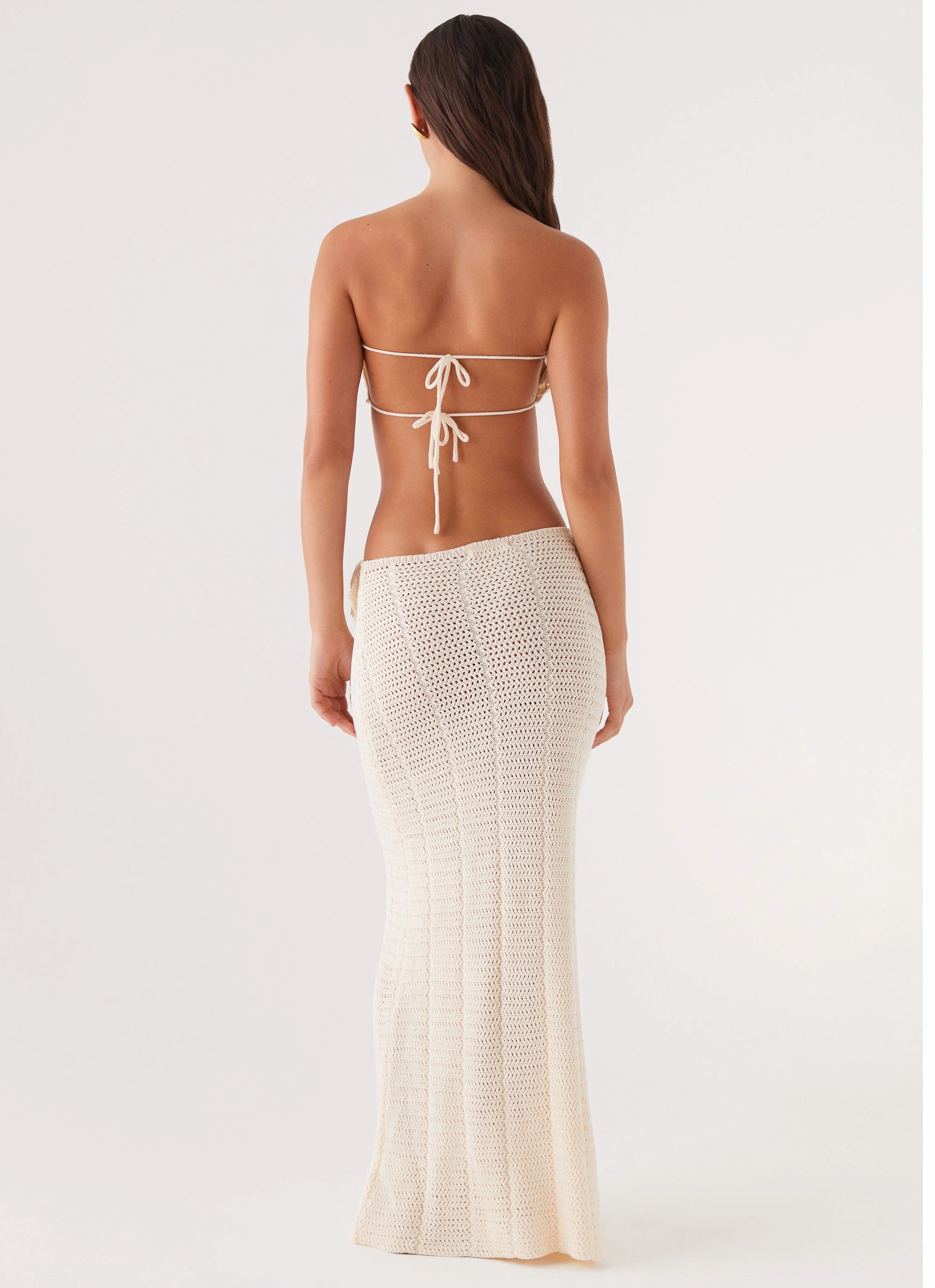 Customer Favorite Sturdy stitching Kelcie Rose Crochet Maxi Skirt - Ivory