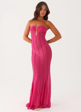 Kennedy Maxi Dress - Fuchsia Occasion Wear
