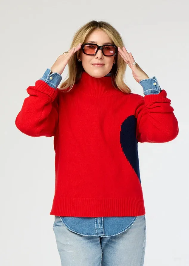 Kerri Rosenthal Lucy Imperfect Heart Sweater Versatile Layered