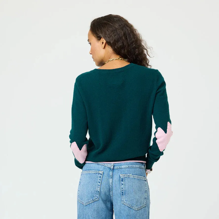 Kerri Rosenthal Patchwork Cashmere Sweater Multi Pocket Configuration