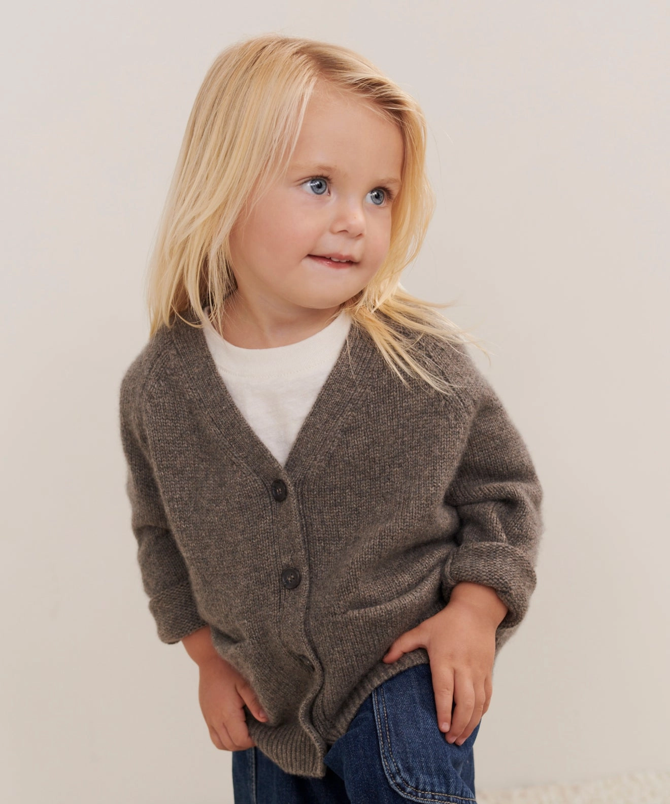 Kids' Cashmere Stanford Cardigan Year Round
