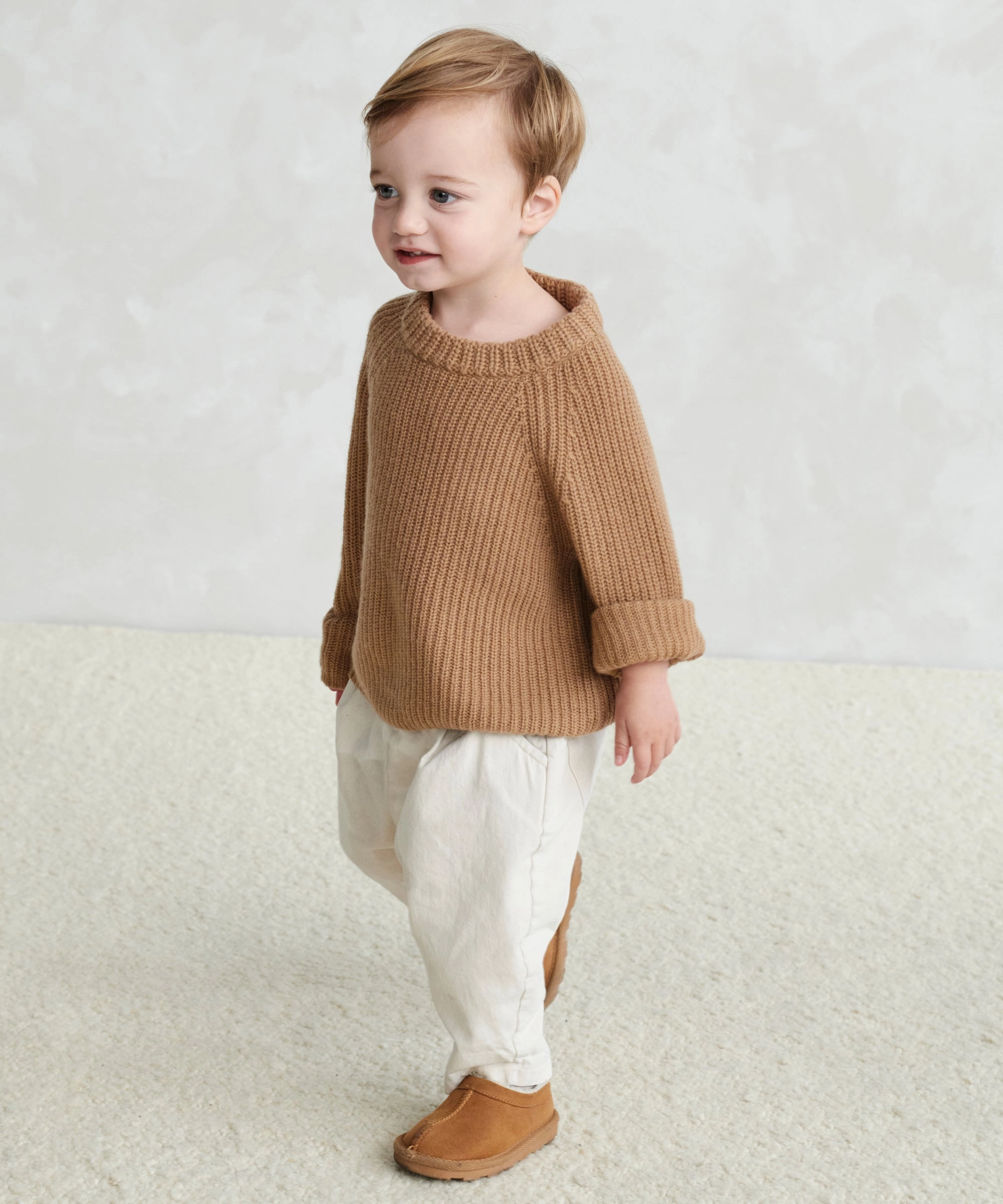 SustainableBlend Durable Stitching Kids' Fisherman Sweater