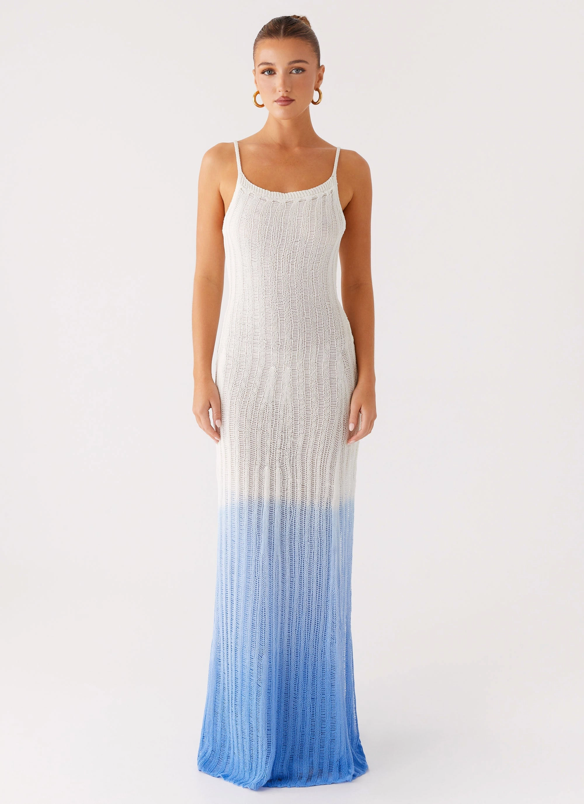 Kiki Maxi Dress - Ombre Blue Sleeve Light Airy Feel
