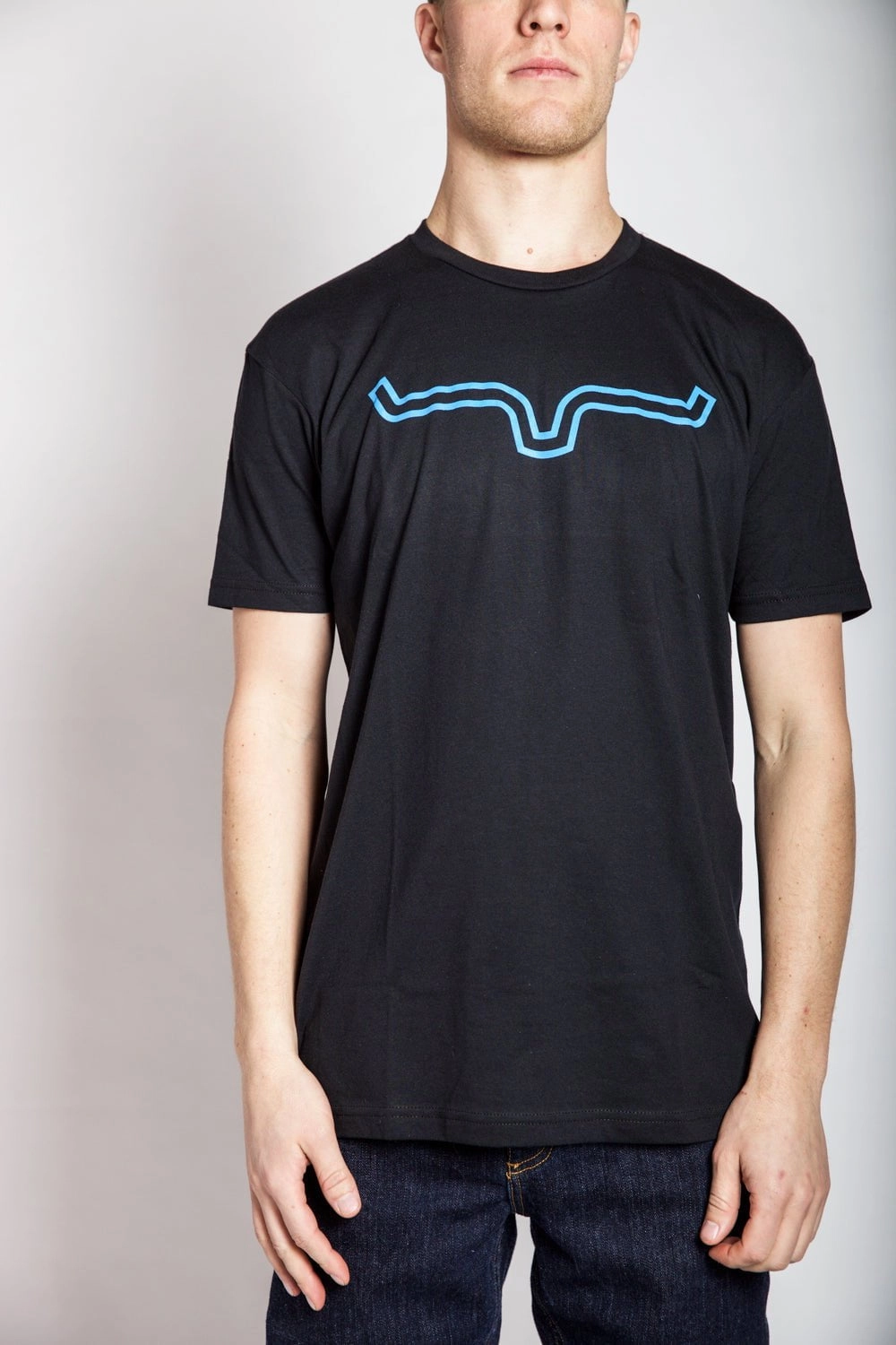 Kimes Ranch Mens Outlier Tee T-Shirt Black Cotton Blend S/S Daytime Look Fall Foliage