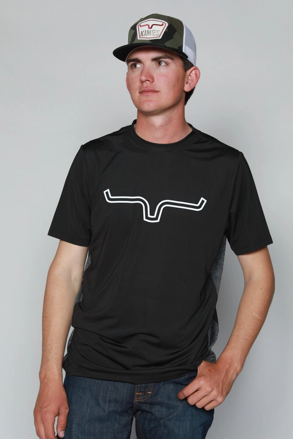 Layered Design Multipurpose Layering Fabric Kimes Ranch Mens Phase 2 Tech Tee Grey Polyester Blend S/S T-Shirt