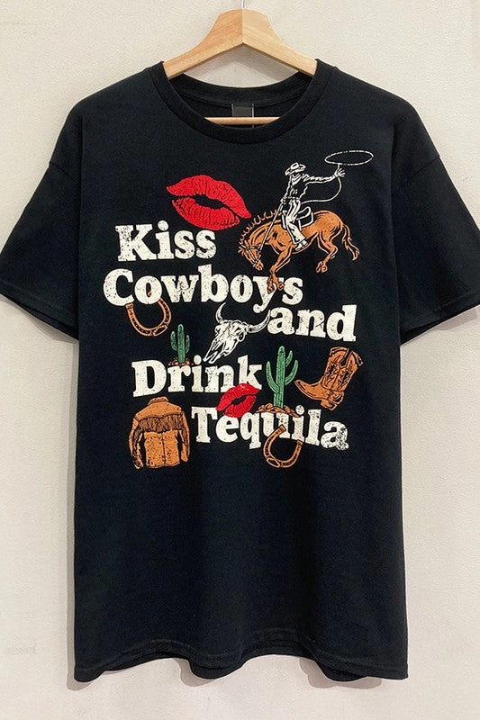 NonSlip Grip Tape Kiss Cowboys Graphic Tee S-XL