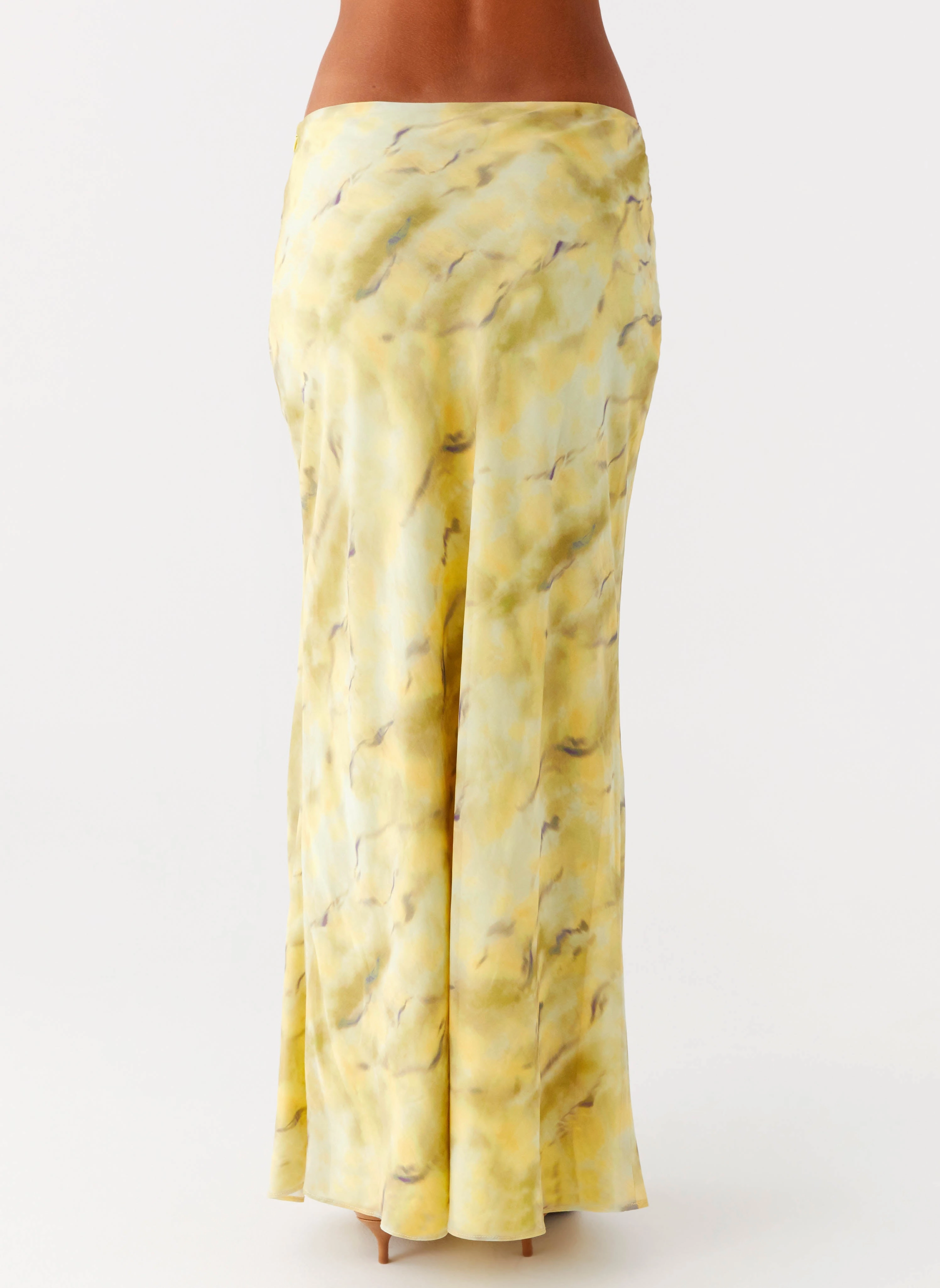 Heritage Craft Daytime Look Kylo Low Rise Maxi Skirt - Yellow Tie Dye