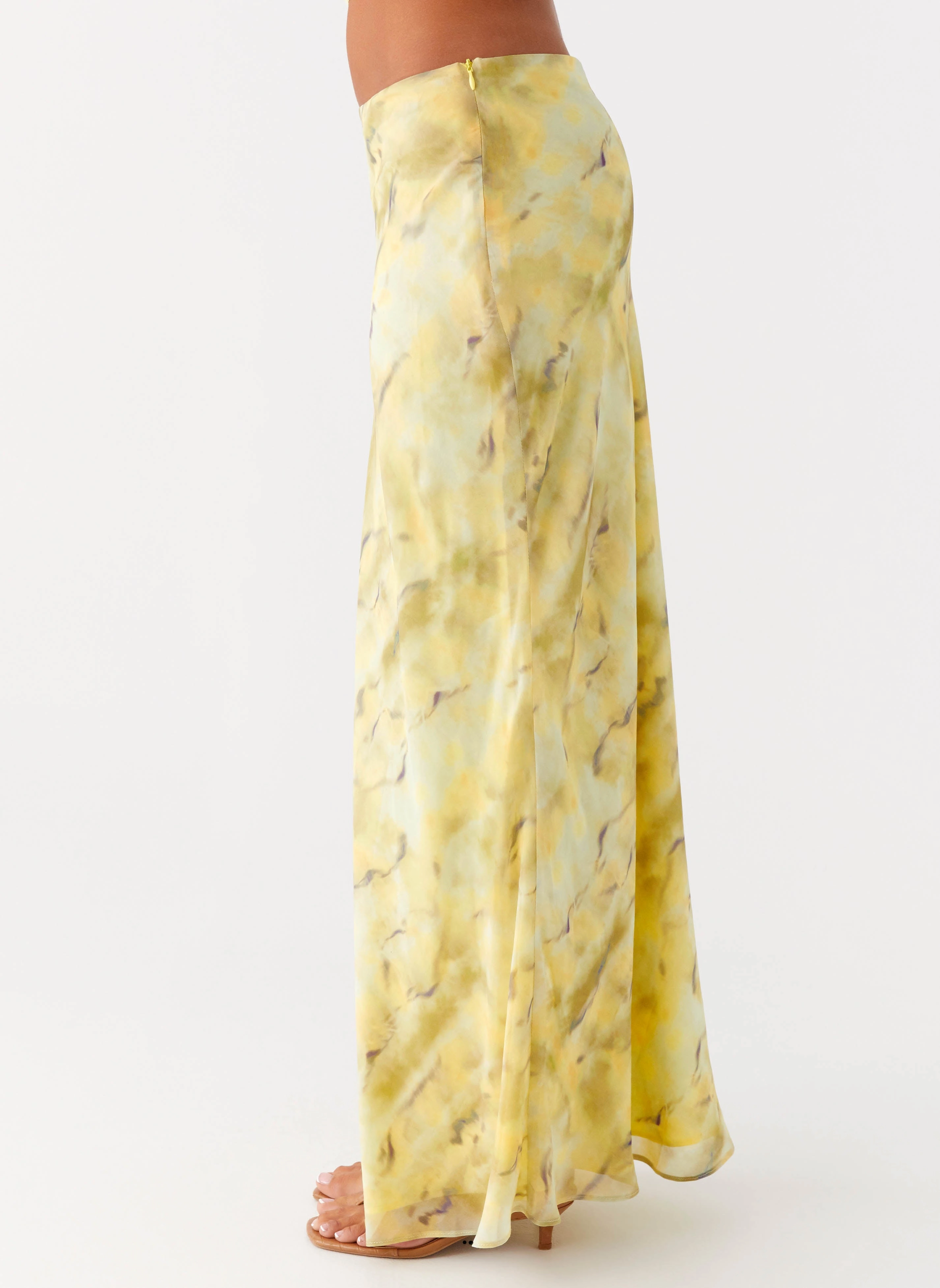 Kylo Low Rise Maxi Skirt - Yellow Tie Dye Key Feature