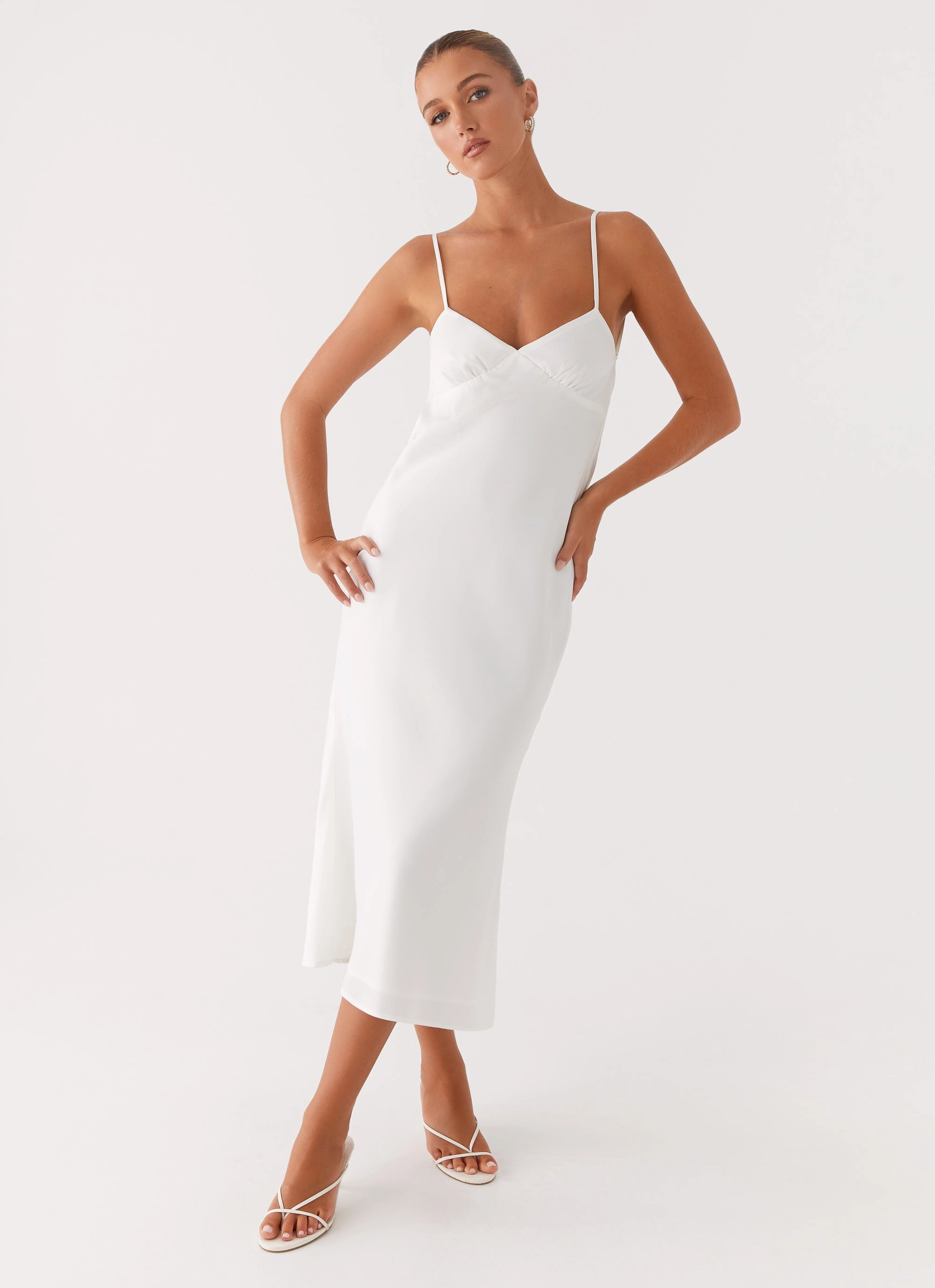 Bentley Midi Dress - White Clean Mood Timeless Beauty