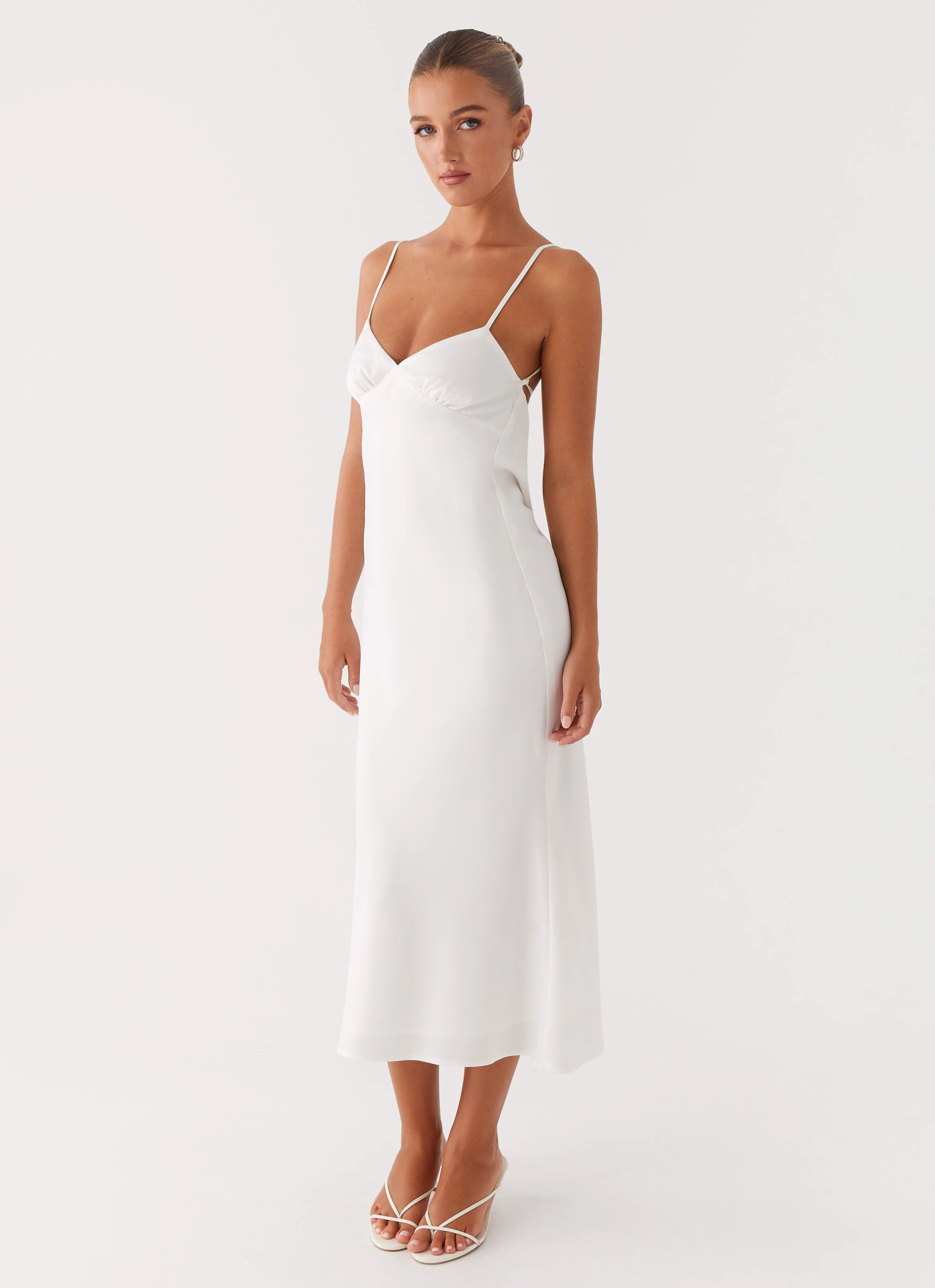 EcoFriendlyDye Versatile dress for layering Bentley Midi Dress - White