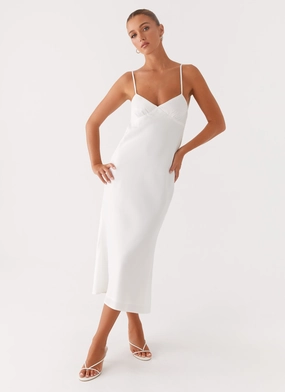 Bentley Midi Dress - White Clean Mood Timeless Beauty