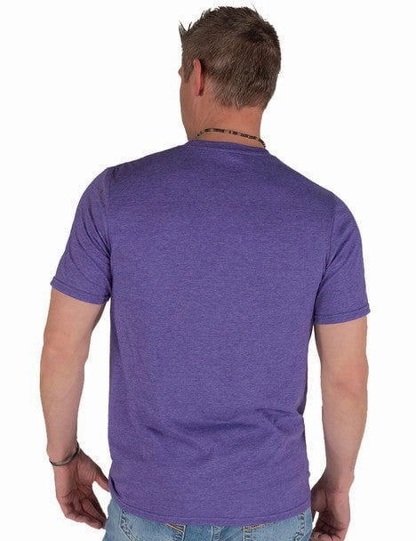 Versatile Wear B Tuff Mens Left Chest Logo Purple Cotton Blend S/S T-Shirt