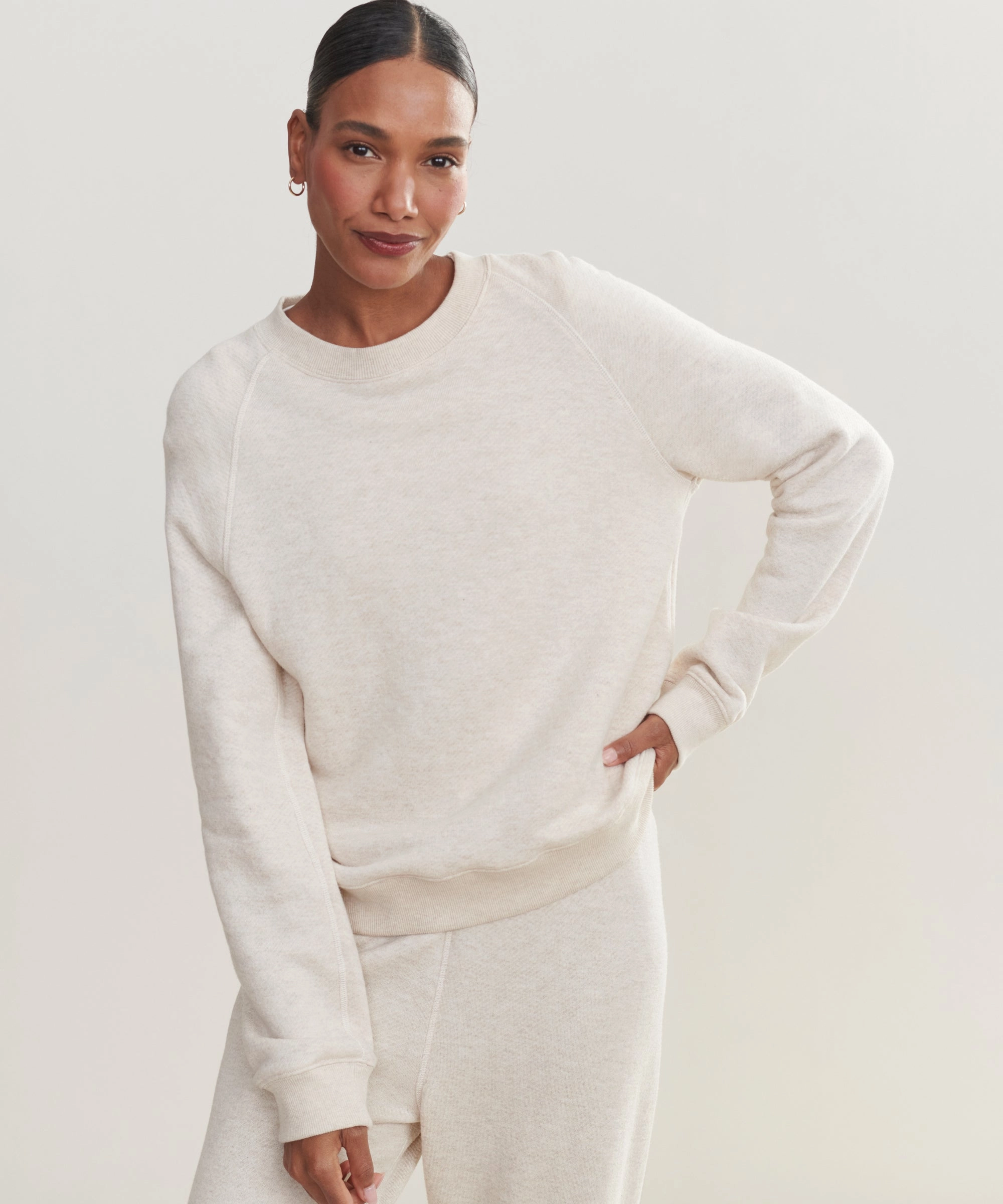 Cozy Cardigan Hidden Button Placket Saturday Sweatshirt