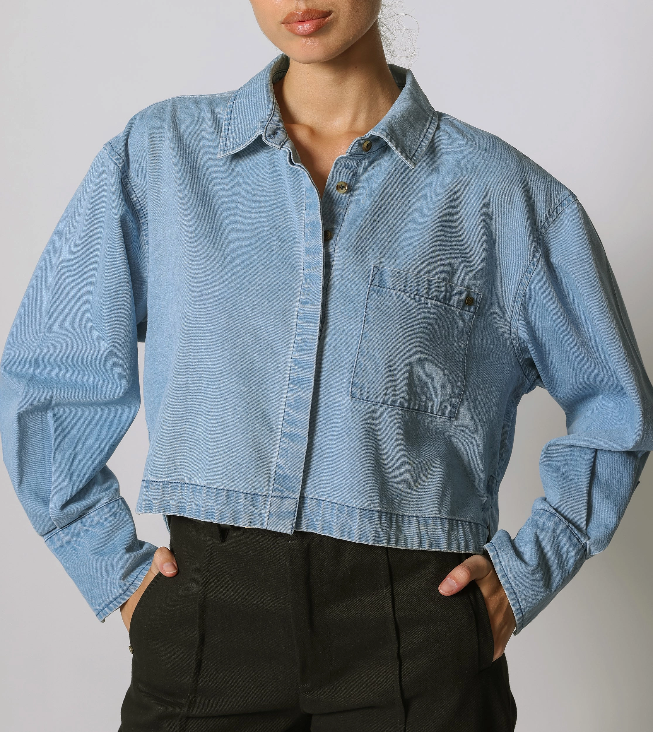 Laurel Blouse | Light Wash SeamlessSidePanels