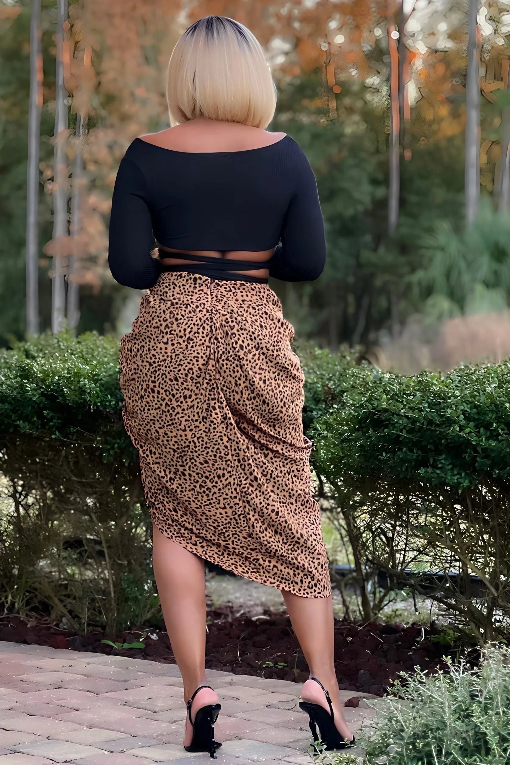 Shardae Pretty Basic Long Sleeve Wrap Top -Black Denim Shirt AllDay Comfort Design