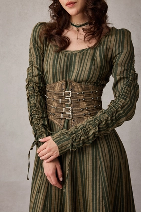 Leather underbust corset belt Easy Travel