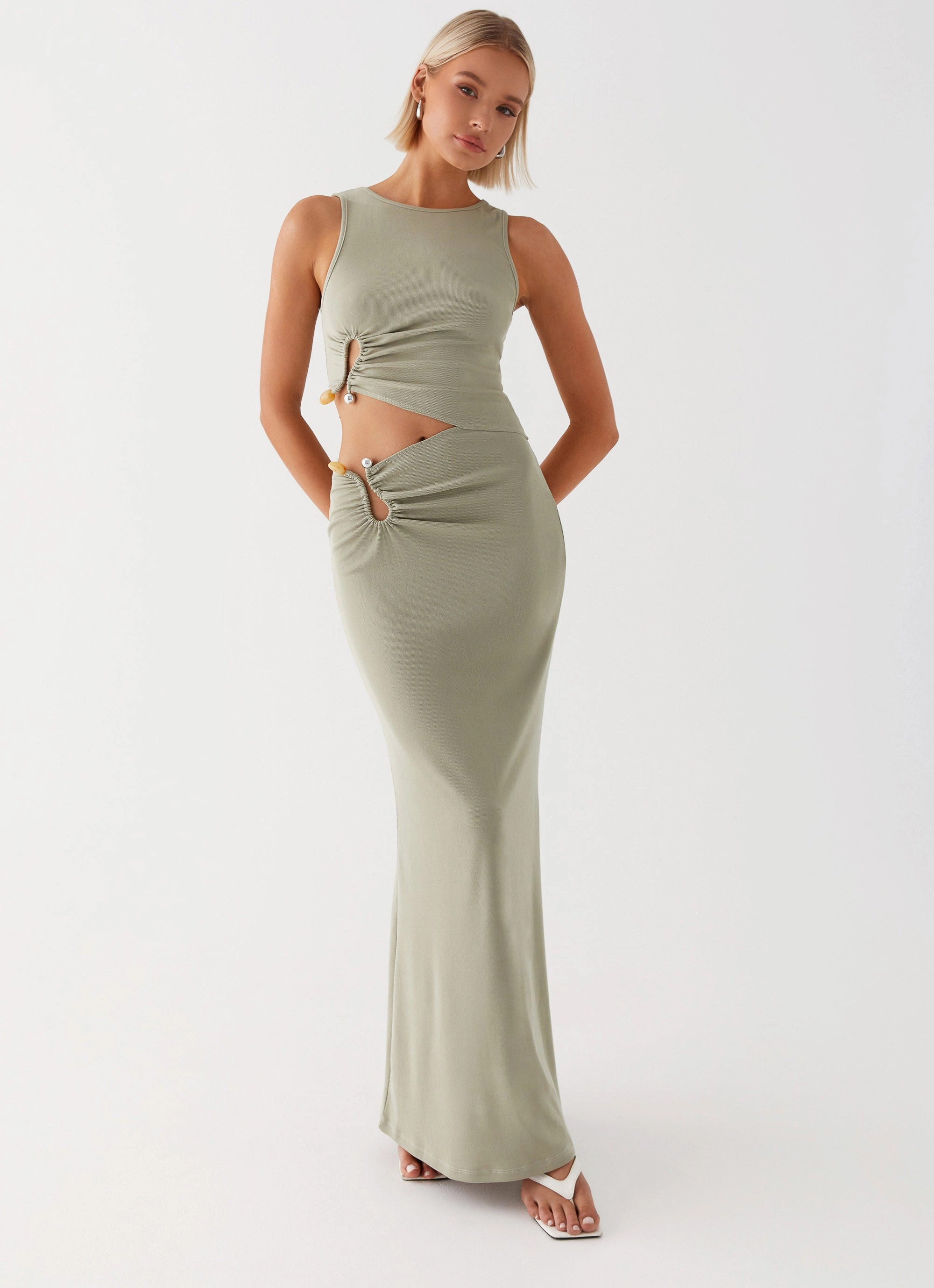 Versatile-Style All-Occasion Wear Lennox Maxi Dress - Sage
