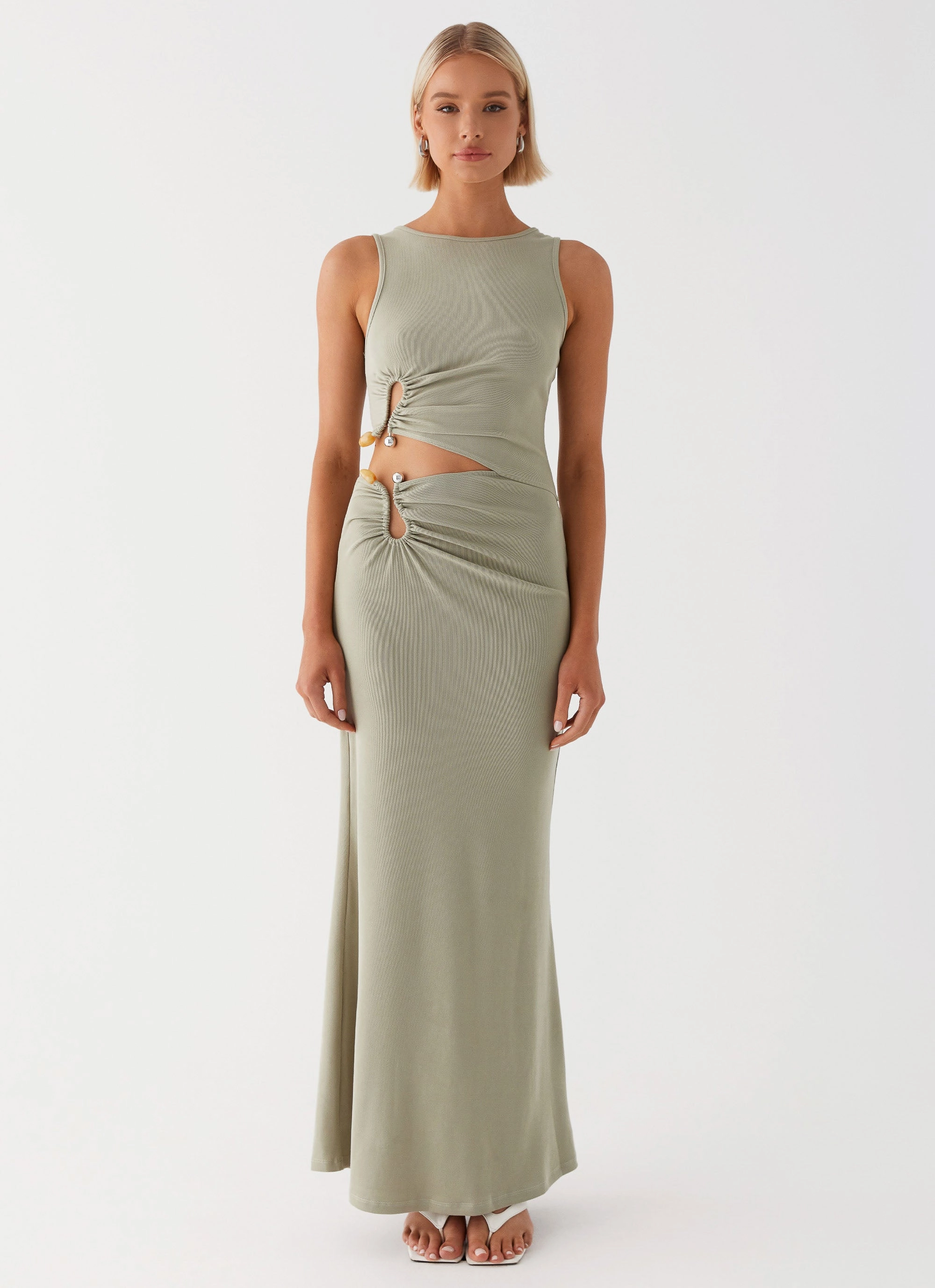 Lennox Maxi Dress - Sage Runway-Ready Work Vibes